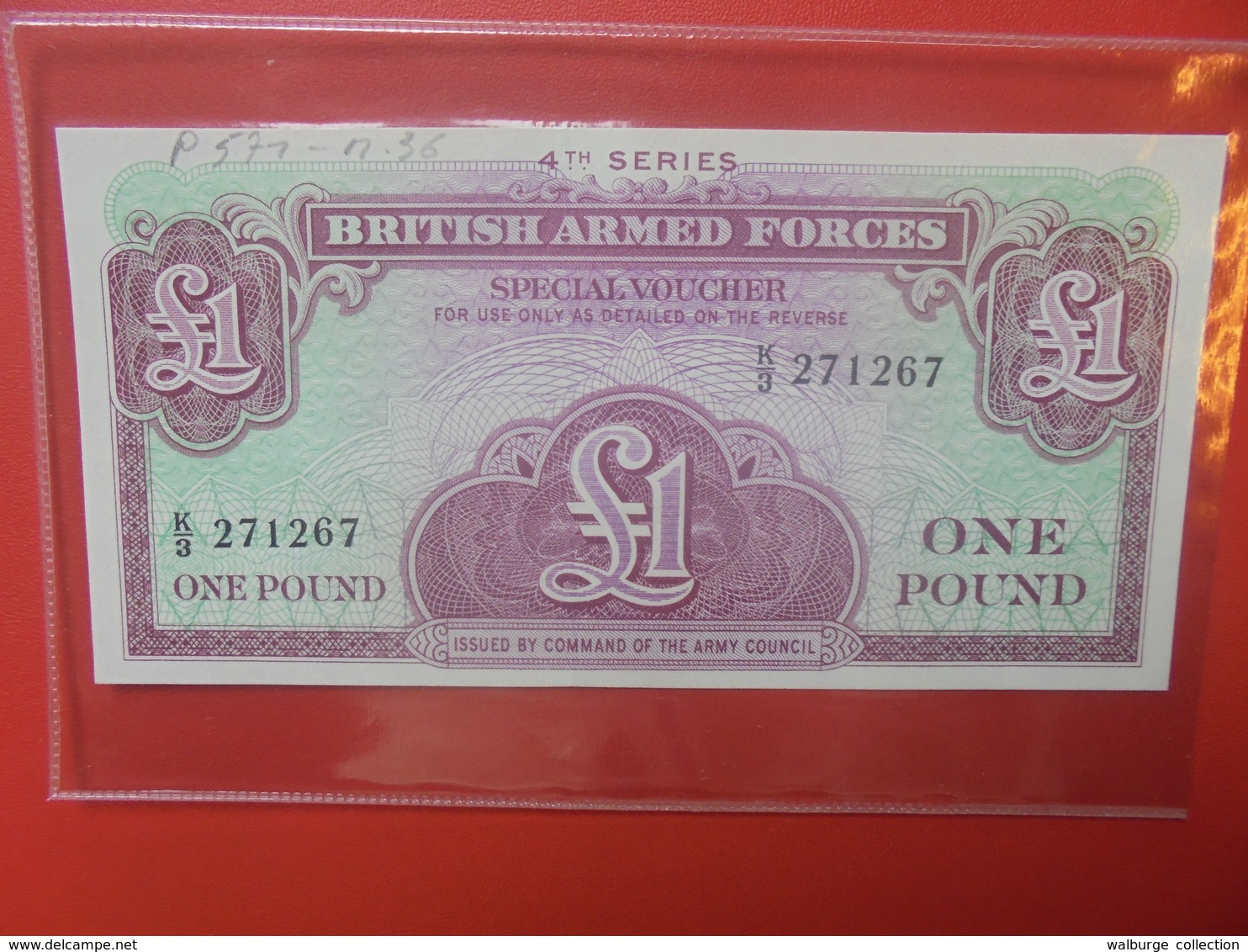 GRANDE-BRETAGNE(MILITAIRE) 1 POUND 4e SERIE PEU CIRCULER (B.11) - British Armed Forces & Special Vouchers