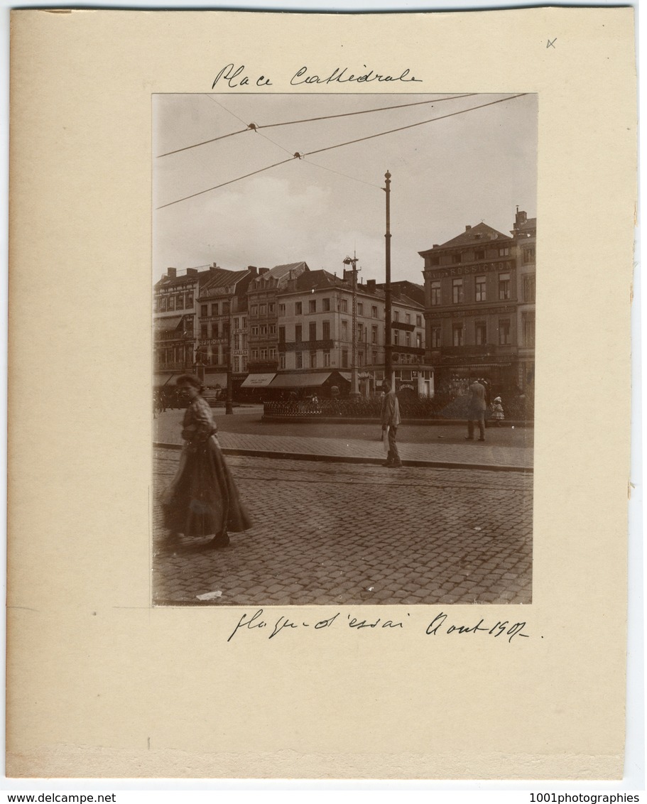 Liège Place Cathédrale, Aout 1907. FG0121 - Lieux