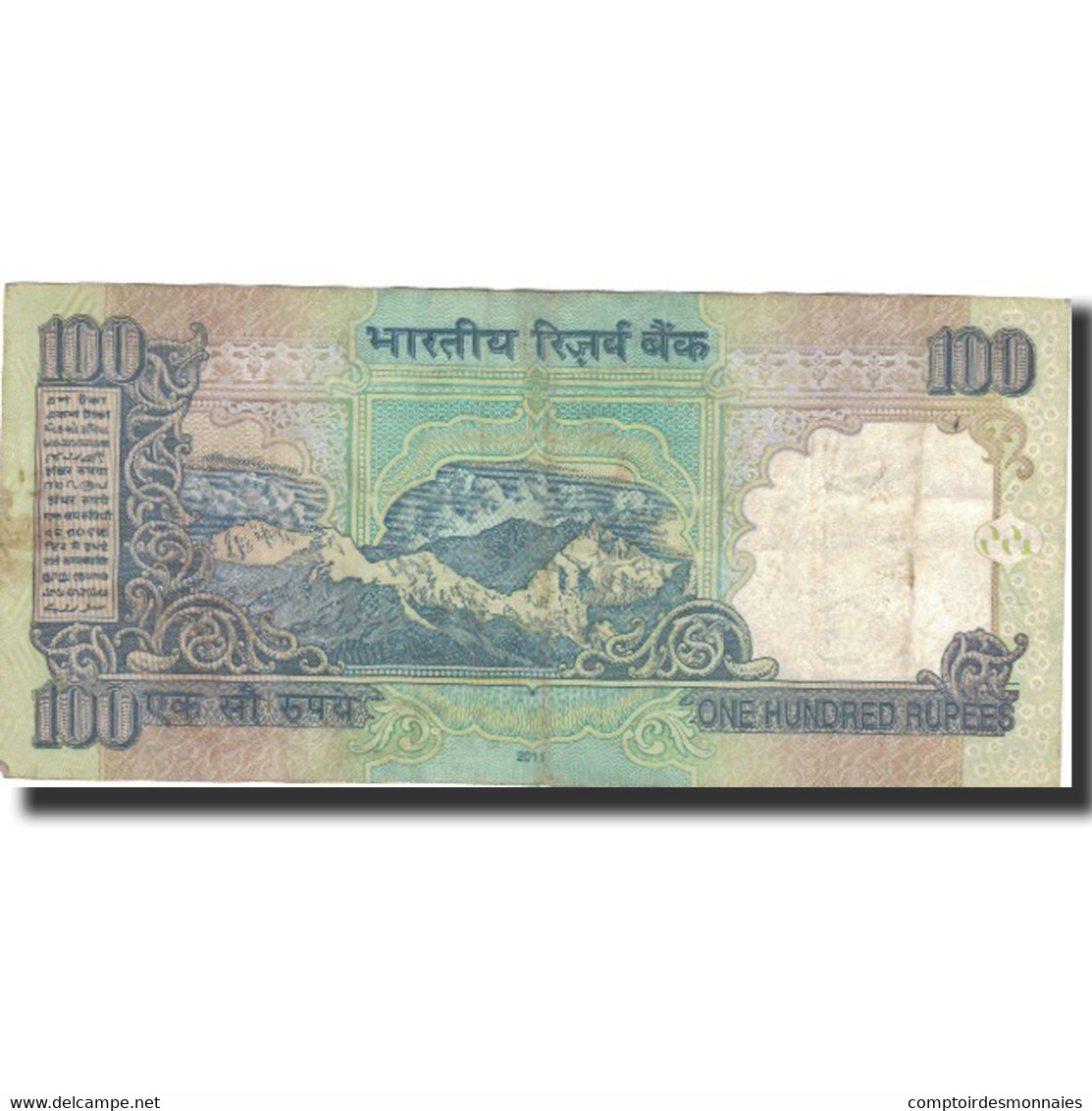 Billet, Inde, 100 Rupees, 2011, 2011, KM:98k, TB - Inde