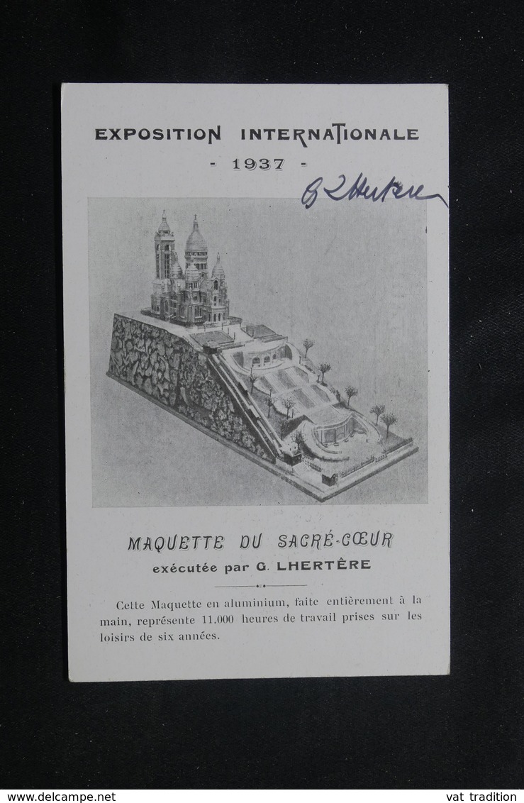 FRANCE - Carte Postale - Exposition Internationale De 1937- Maquette Du Sacré Cœur - L 56825 - Expositions