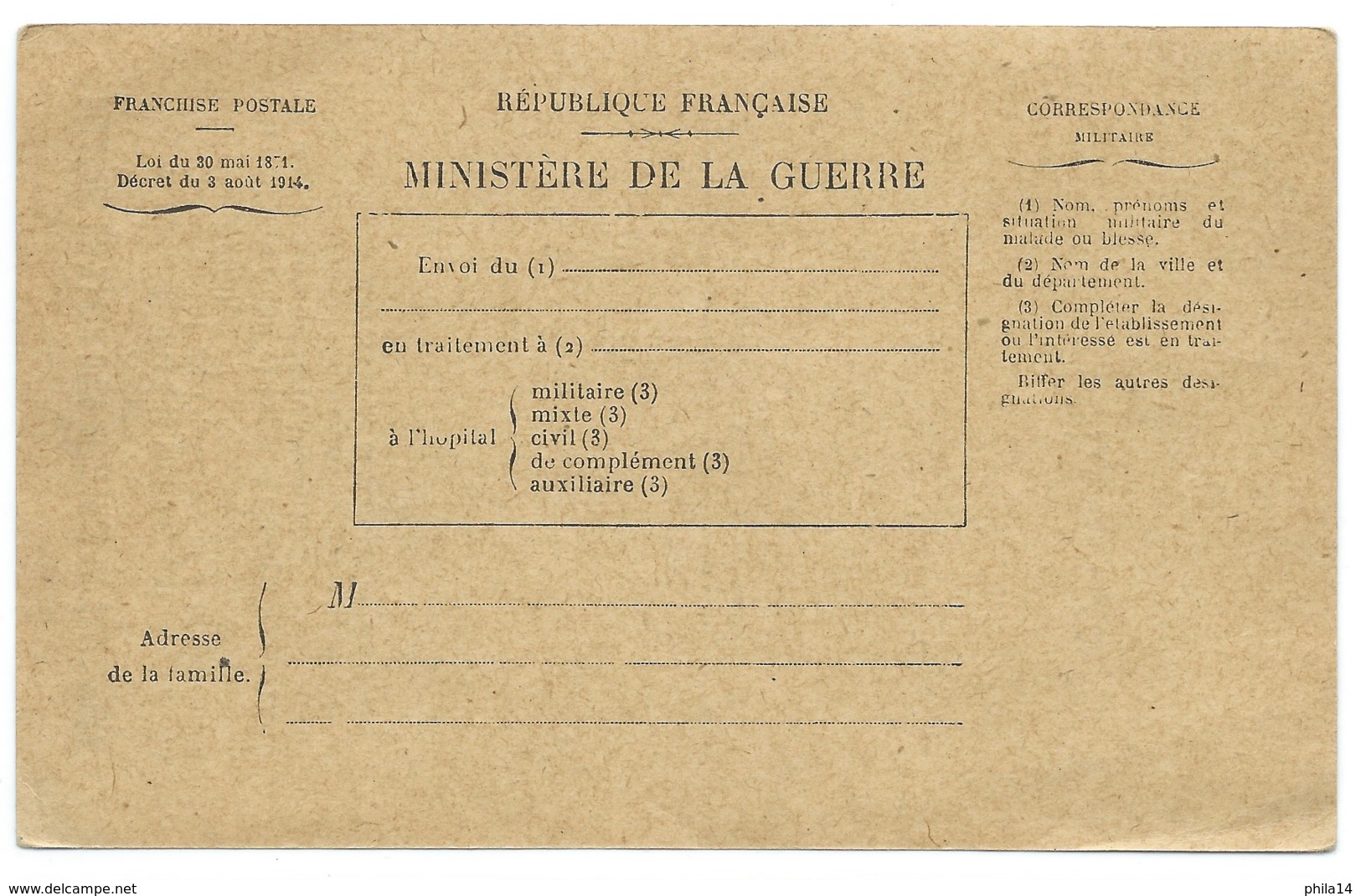 WW1 / BULLETIN DE SANTE D'UN MILITAIRE EN TRAITEMENT / HOPITAL MILITAIRE 16 - Guerre De 1914-18