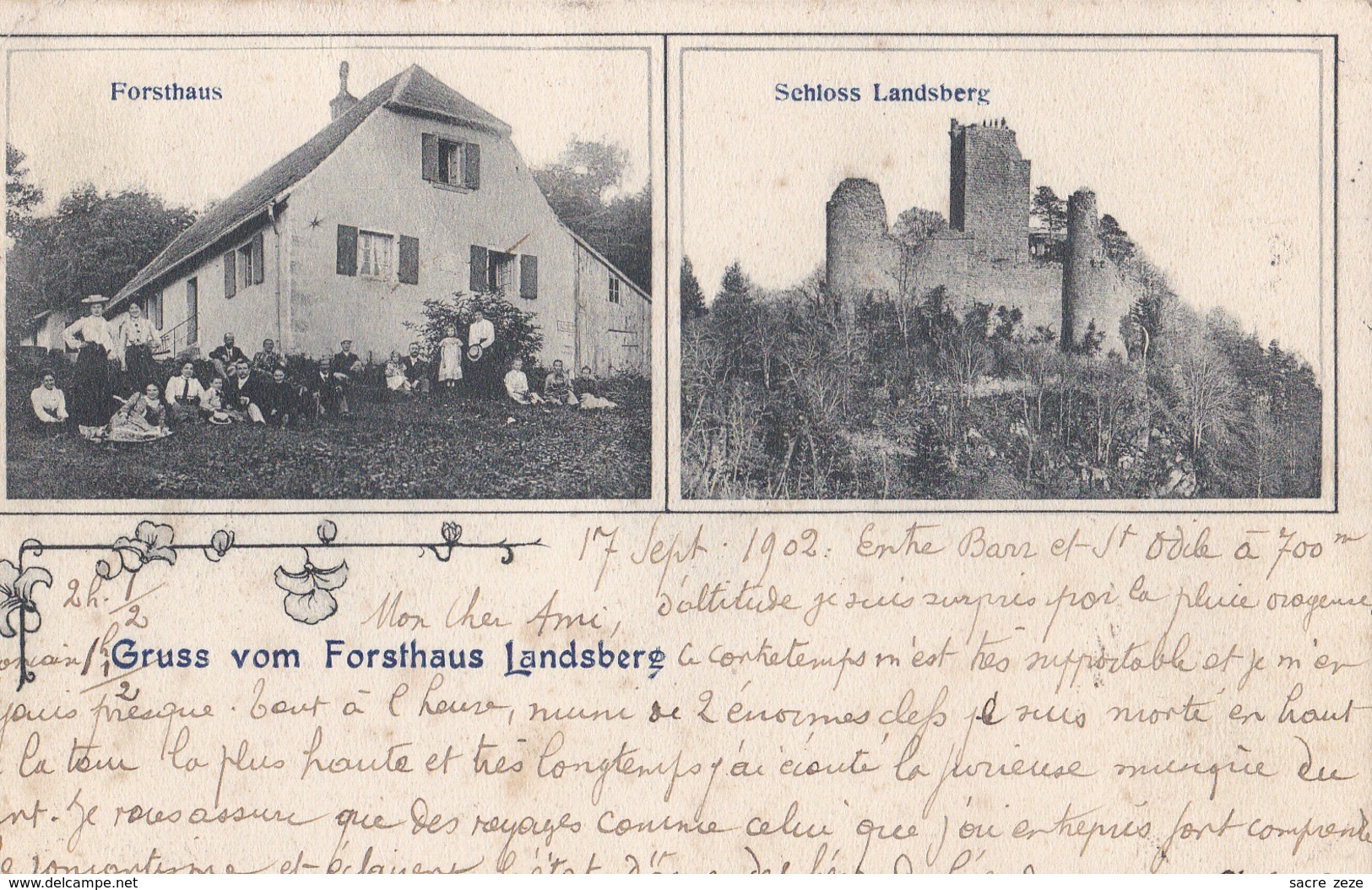ALLEMAGNE-1902-GRUSS VOM FORSTHAUS LANDSBERG - Landsberg
