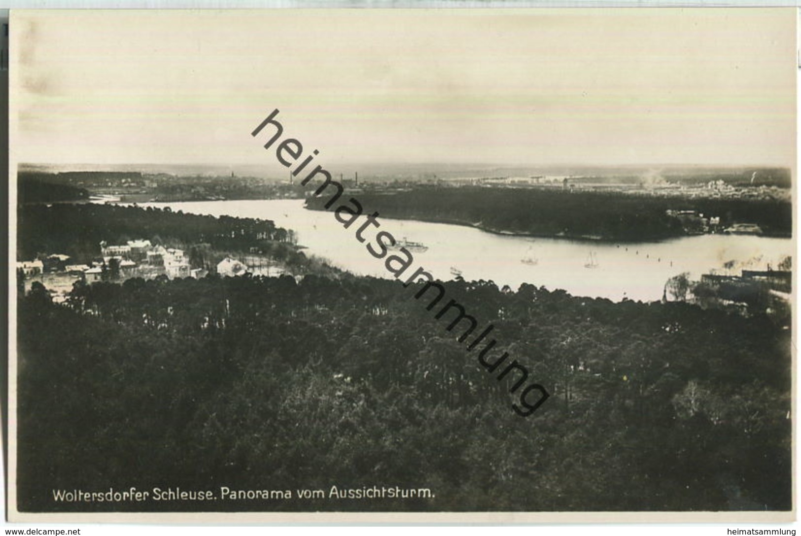 Wolterdorf - Schleuse - Panorama Vom Aussichtsturm - Foto-AK - Verlag Max O'Brien Berlin 20er Jahre - Woltersdorf