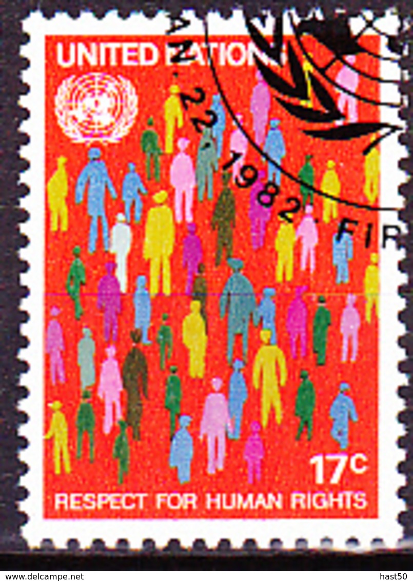 UN New York - Achtung Menschenrechte (MiNr: 391) 1982 - Gest Used Obl - Oblitérés