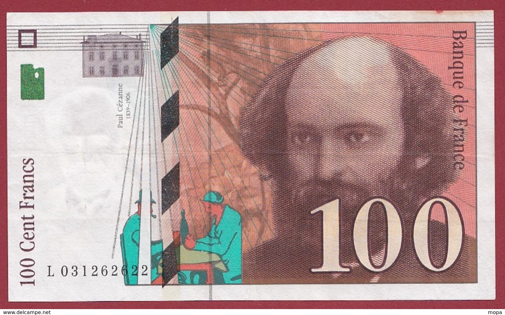 100 Francs "Cézanne" 1997 ---TTB+--ALPH -L Numéro .0031262622 - 100 F 1997-1998 ''Cézanne''