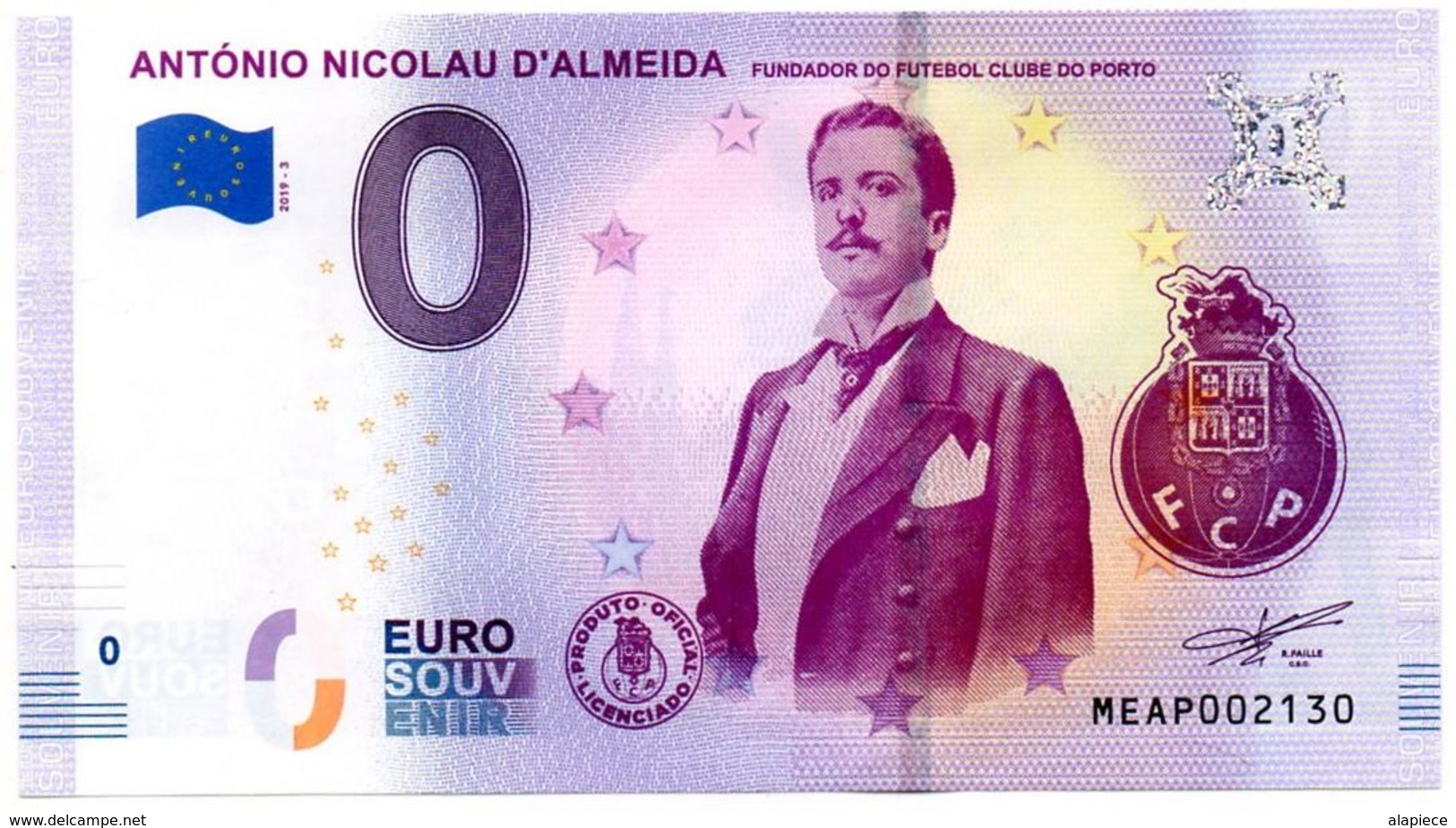 Billet Souvenir - 0 Euro - Portugal - FC Porto - Antonio Nicolau D'Almeida (2019-3) - Essais Privés / Non-officiels