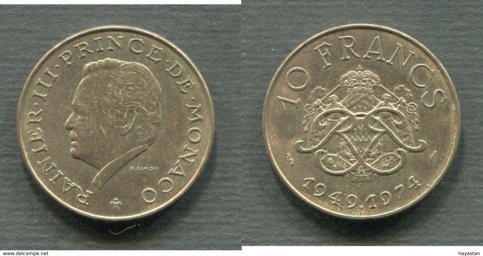 MONACO - 10 F 1974 - 1960-2001 Nouveaux Francs