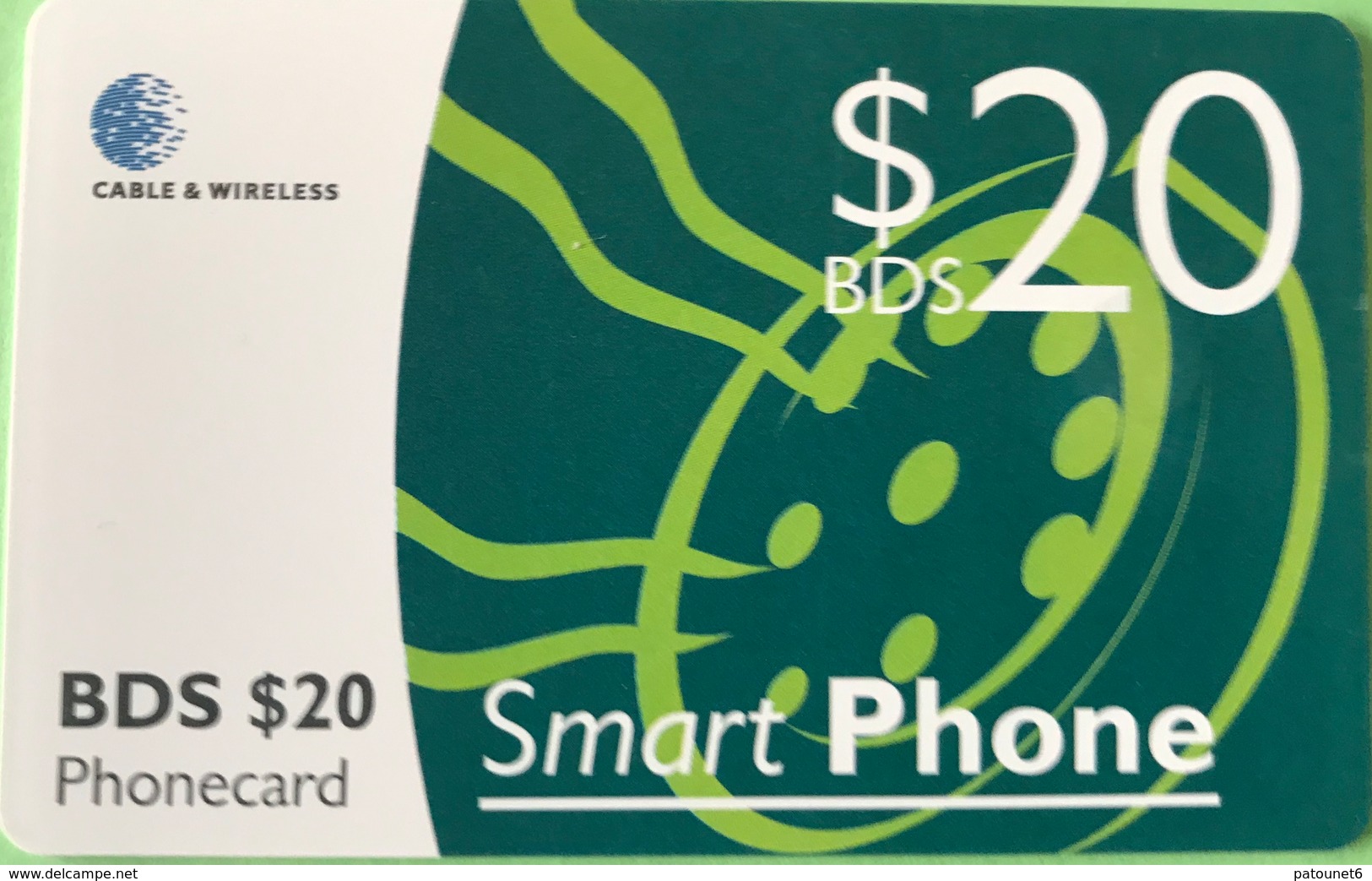 BARBADES  -  Phonecard  -  Cable § Wireless  - BDS $ 20 - Barbados (Barbuda)