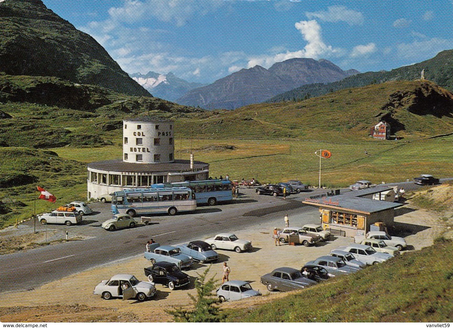 CITROEN DS 21-23-AUTOMOBILE -AUTO-CAR-VOITURES-COCHE-SIMPLON PASS(ISERE)CARTOLINA VERA FOTOGRAFIA-NON VIAGGIATA - Turismo