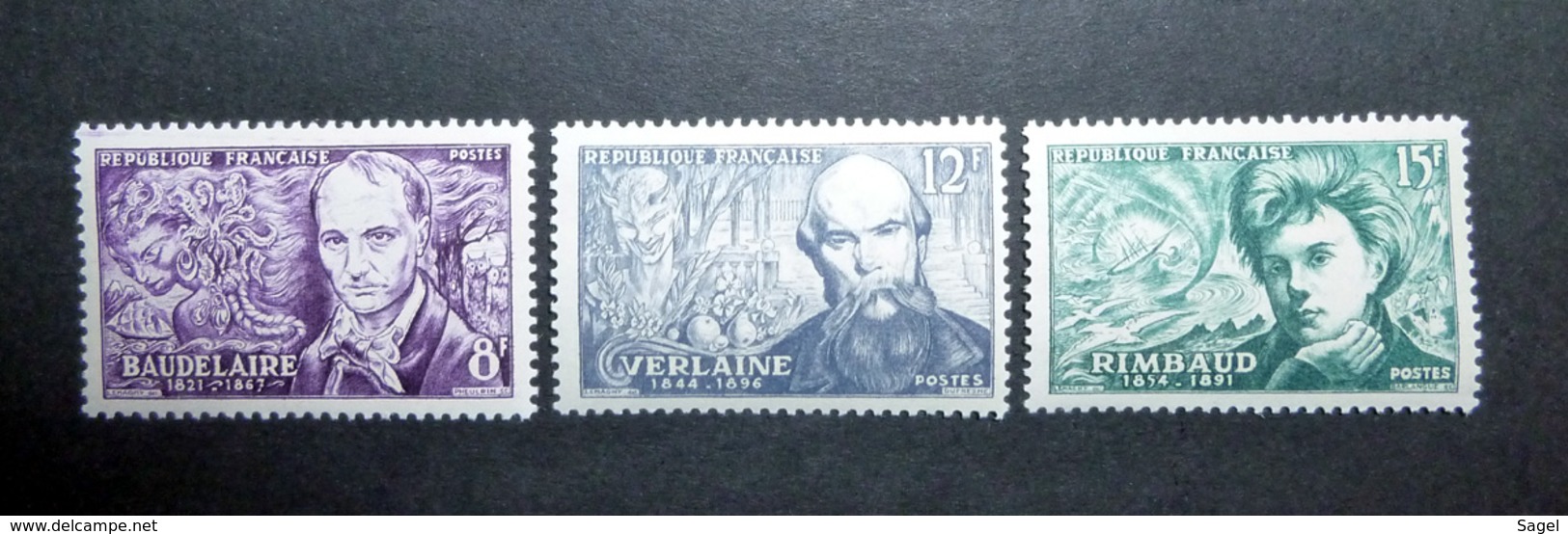FRANCE 1951 N°908 À 910 ** (POÈTES SYMBOLISTES) - Unused Stamps