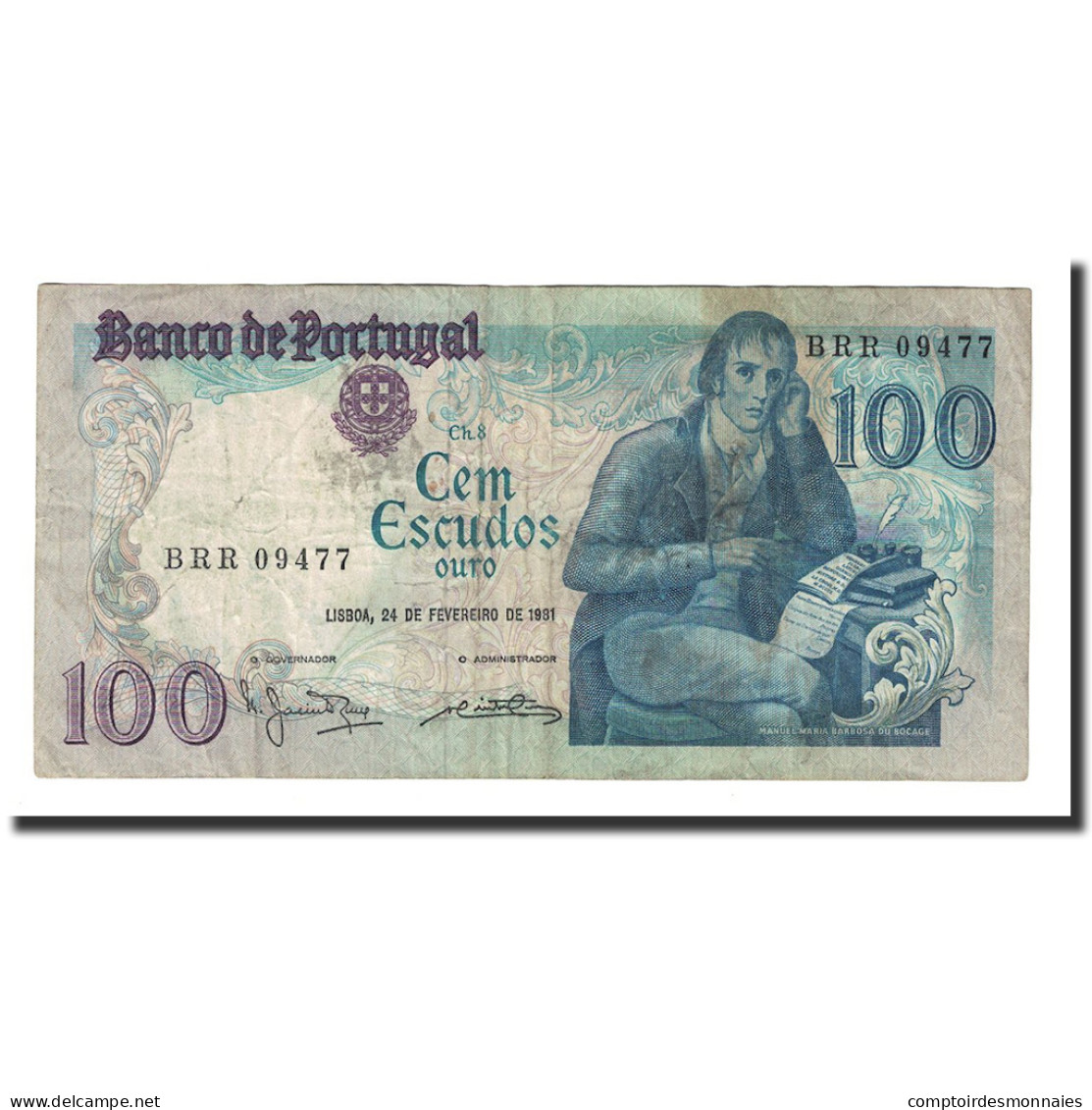 Billet, Portugal, 100 Escudos, 1981, 1981-02-24, KM:178b, TTB - Portugal