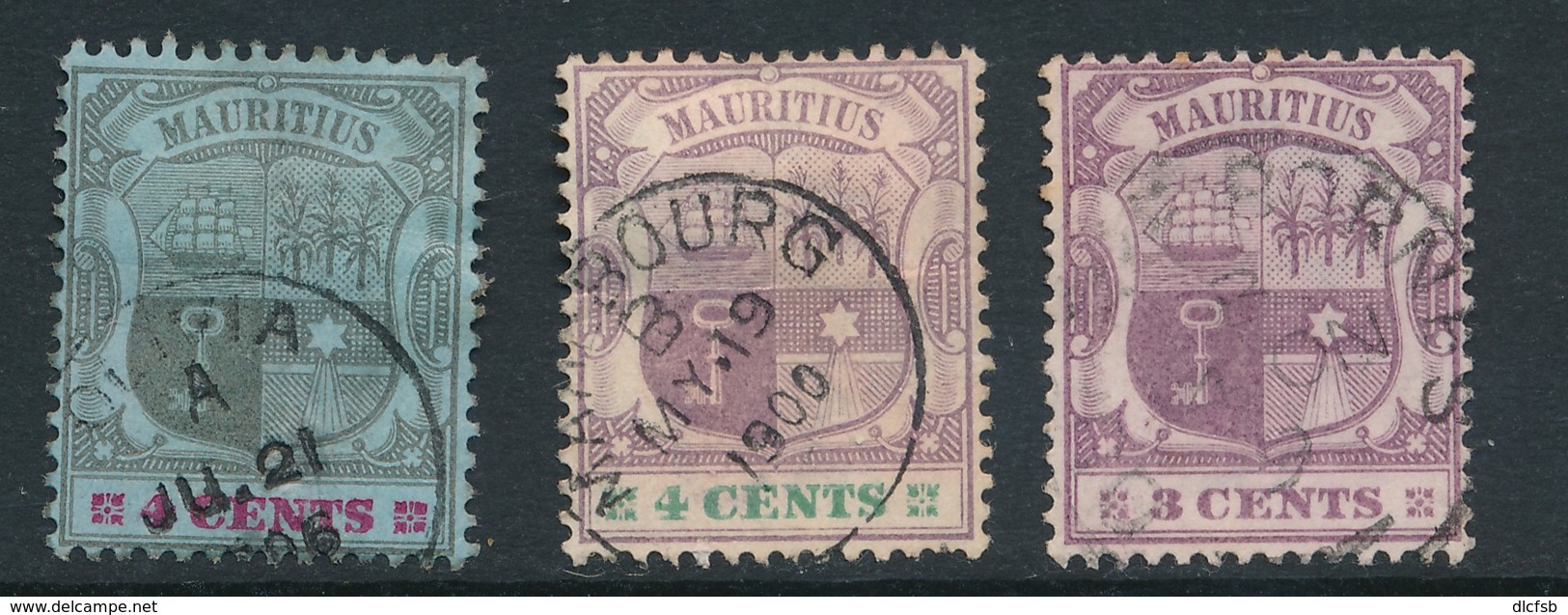 MAURITIUS, Postmarks OLIVIA, MAHEBOURG, QUATRE BORNES - Mauritius (...-1967)