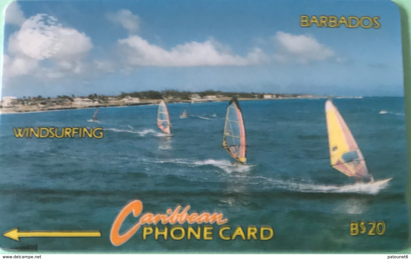 BARBADES  -  Phonecard  -  Cable § Wireless  -  Windsurfing - B $ 20 - Barbados (Barbuda)