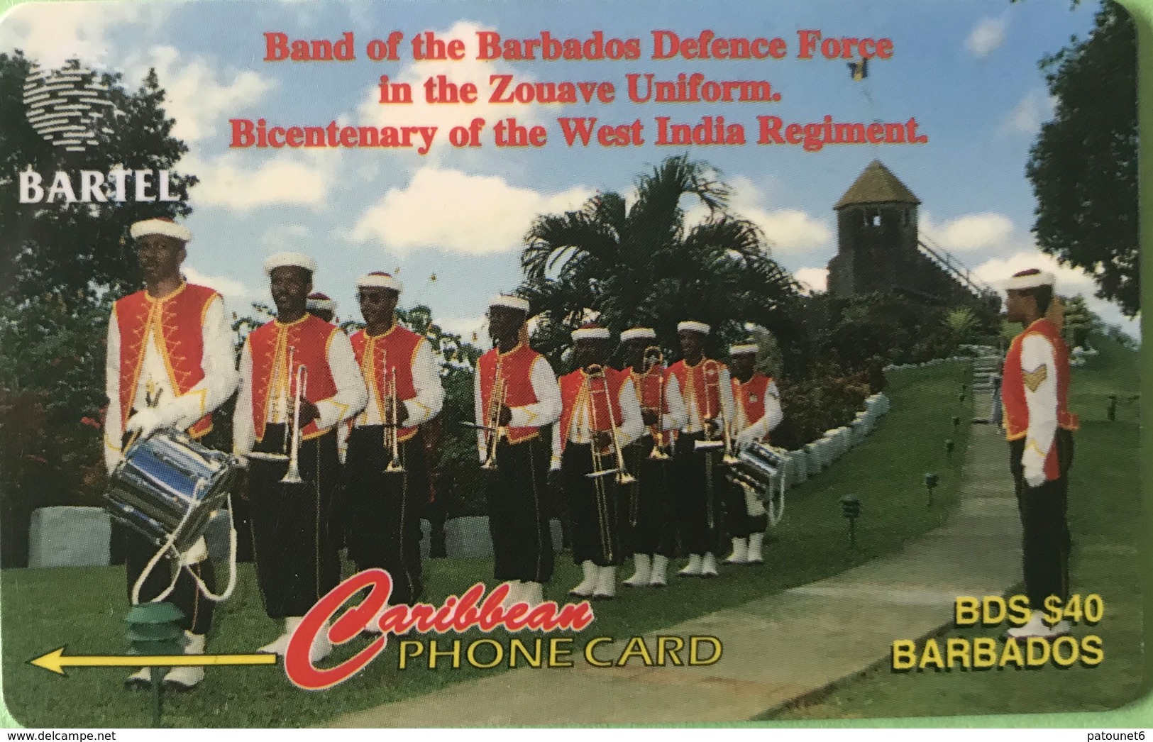 BARBADES  -  Phonecard  -  Cable § Wireless  -  Band Of The Barbados Defense Force  -  BD $ 40 - Barbados (Barbuda)