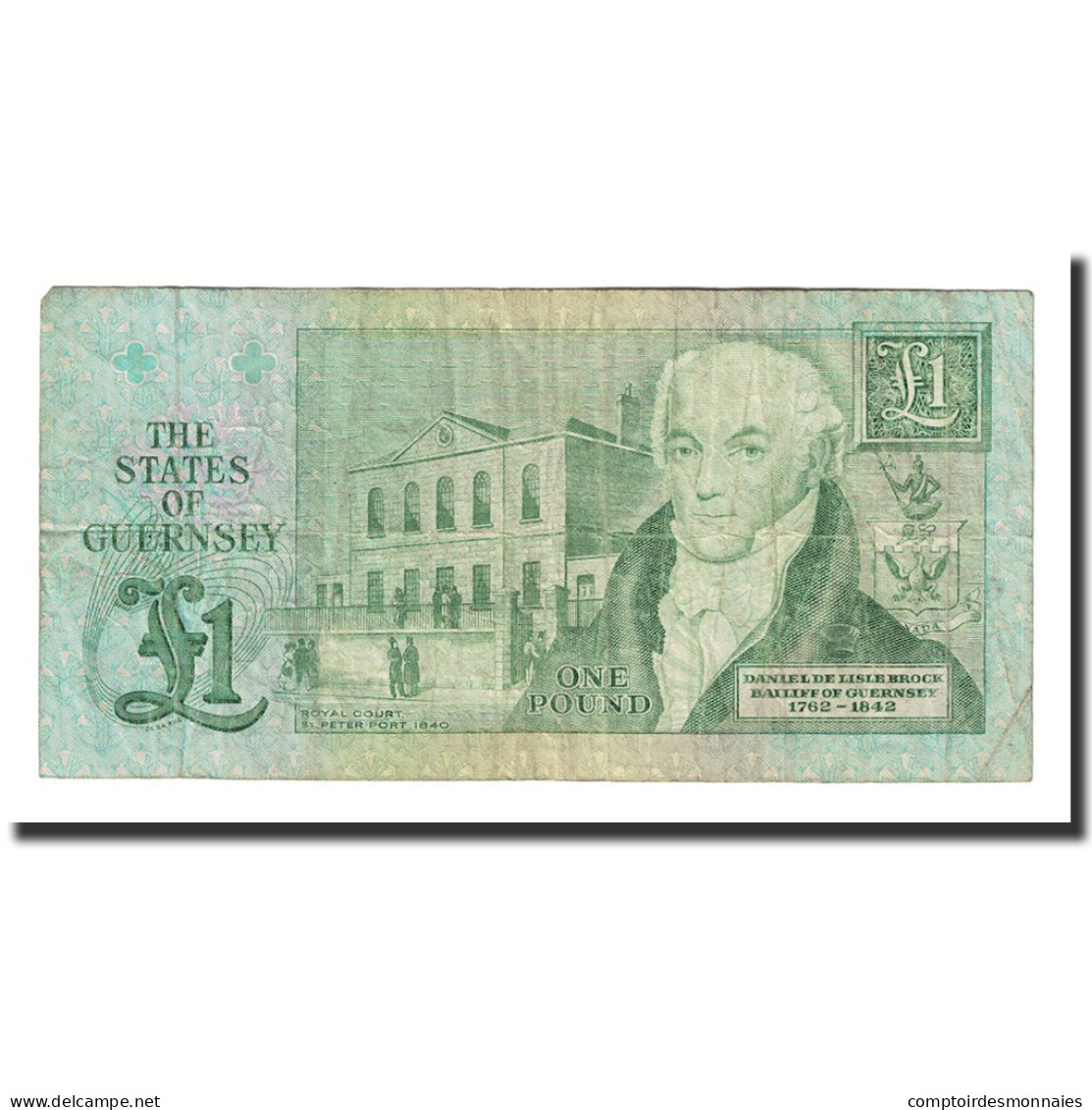 Billet, Guernsey, 1 Pound, Undated (1991), KM:48a, TTB - Guernesey
