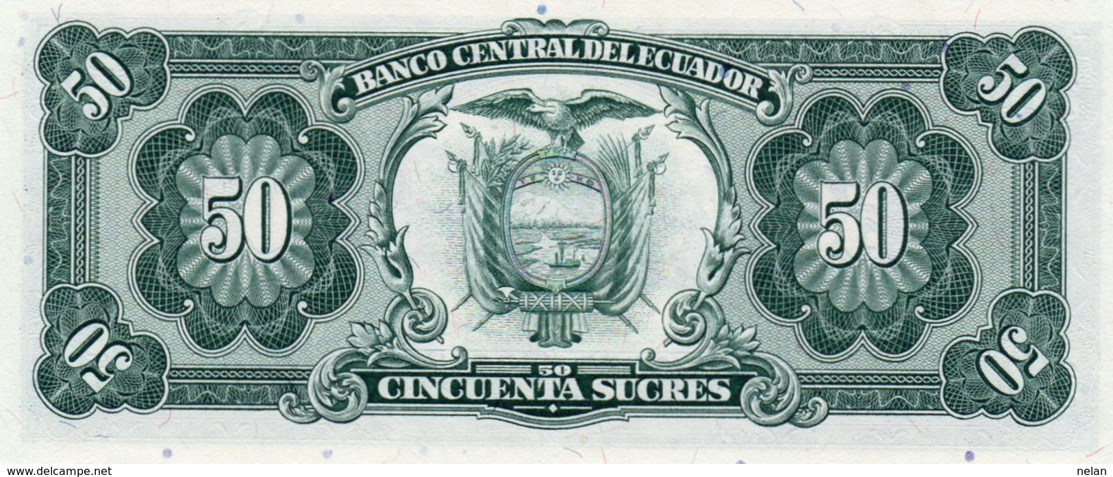 ECUADOR 50 SUCRES 1988 P-122a9 UNC - Ecuador