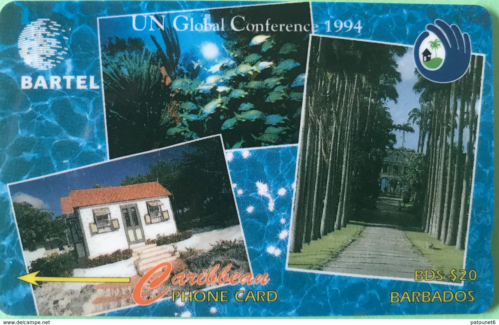 BARBADES  -  Phonecard  -  Cable § Wireless  -  UN Global Conference 1994  -  BD $ 20 - Barbados (Barbuda)