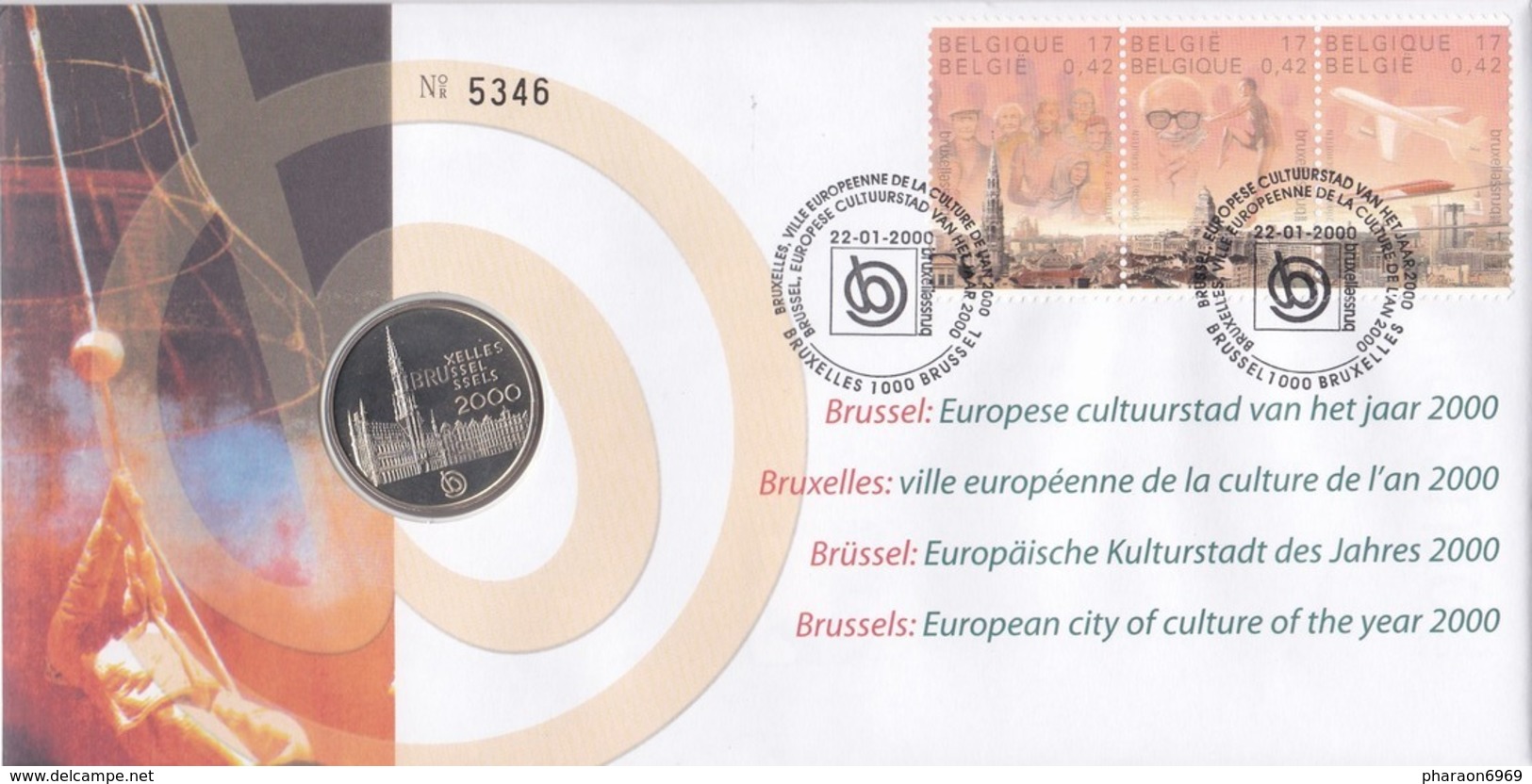 Numisletter 2882 à 2884 Bruxelles Ville Européenne De La Culture - Numisletters