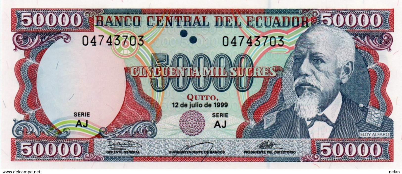 ECUADOR 50000 SUCRES 1999   P-130e UNC - Ecuador