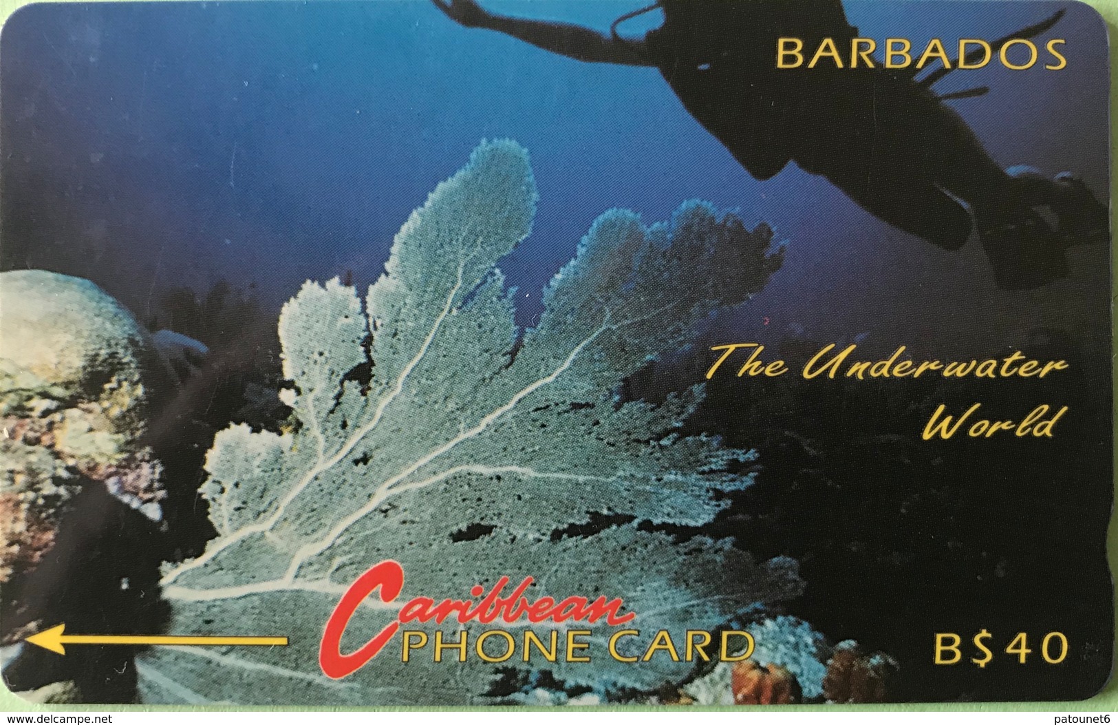 BARBADES  -  Phonecard  -  Cable § Wireless  - The Underwater World  -  B $ 40 - Barbades