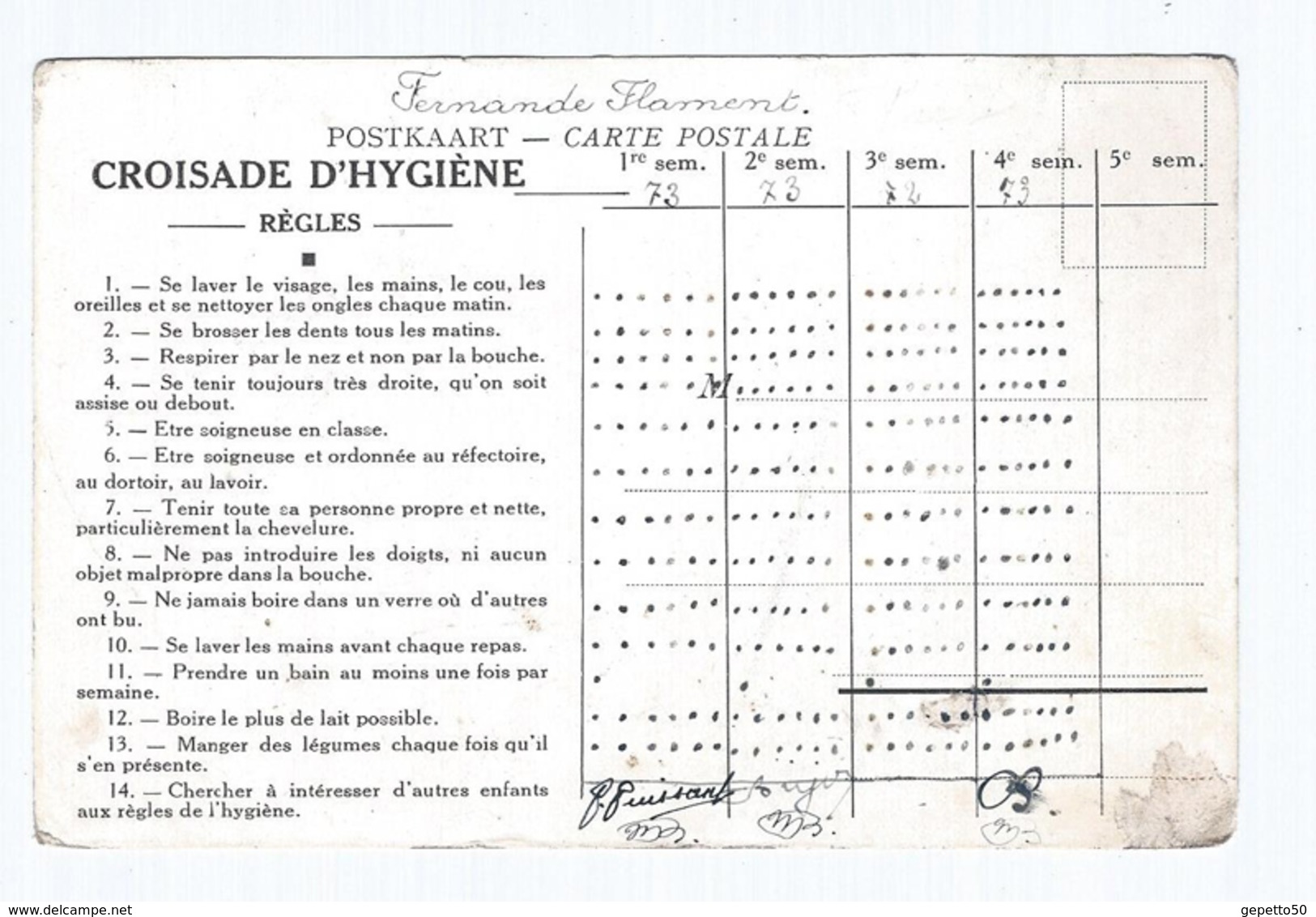 Dongelberg  Kolonie Van Swakke Kinderen  Colonie   Règles D'hygiène Au Verso - Jodoigne