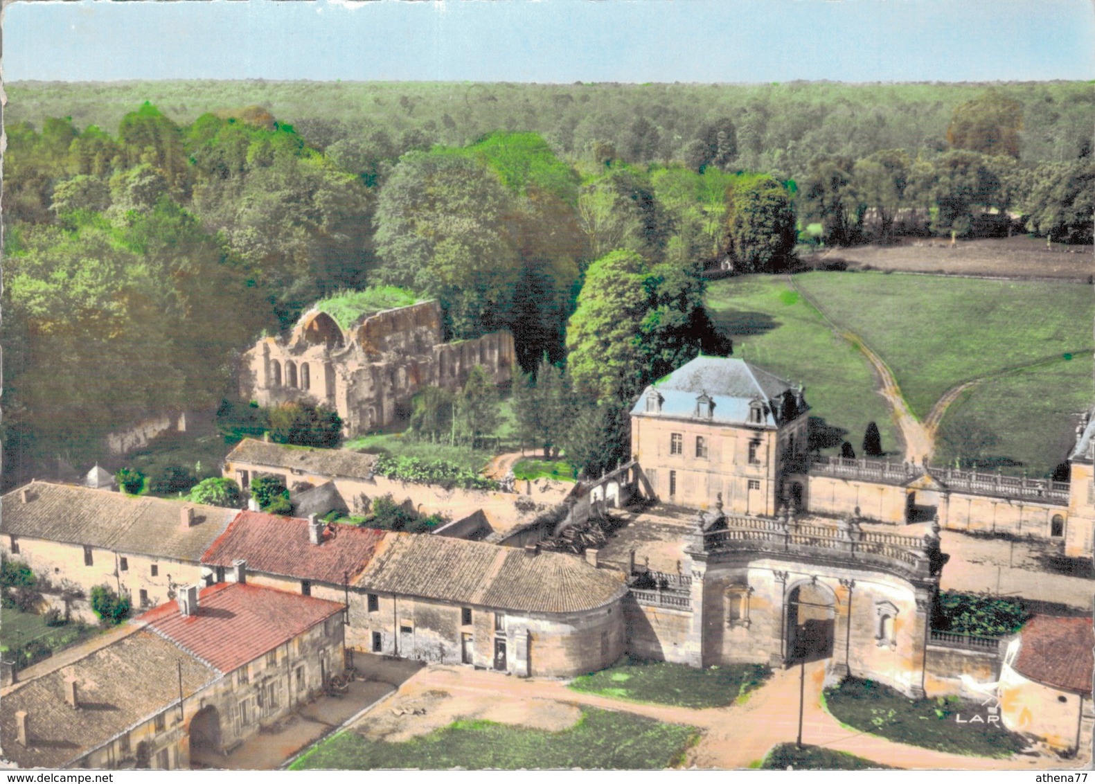 51 - TROIS FONTAINES / VUE AERIENNE SUR L'ABBAYE - Autres & Non Classés