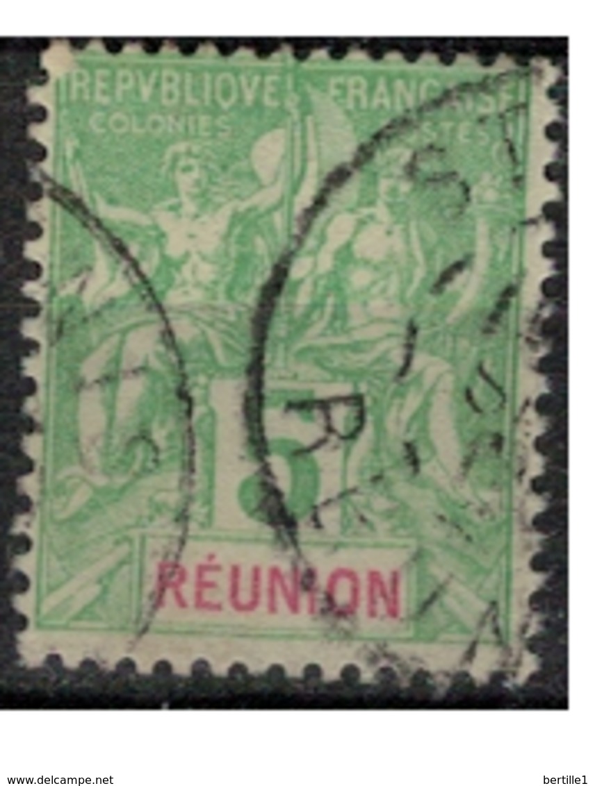 REUNION           N°  YVERT  :   46 (1)     OBLITERE       ( Ob   5/35  ) - Used Stamps