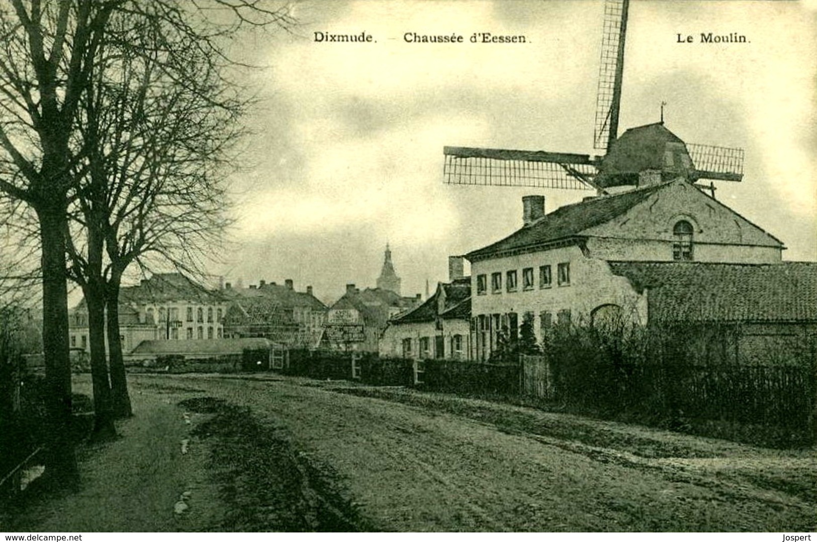 Photo : Esen, Eessen, Dixmude, Diksmuide, Moulin, Molen, 2 Scans, Foto Van Oude Postkaart - Lieux