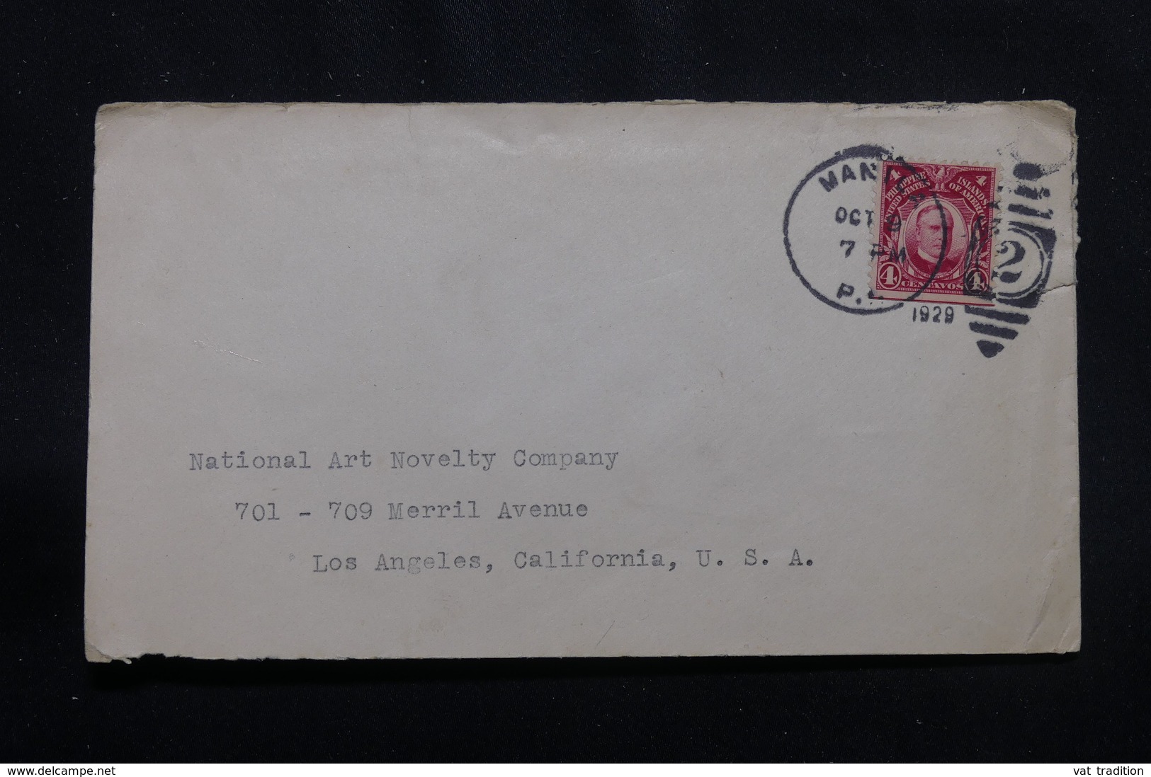 PHILIPPINES - Enveloppe De Manille Pour Les Etats Unis En 1929, Affranchissement Plaisant - L 56884 - Filippijnen