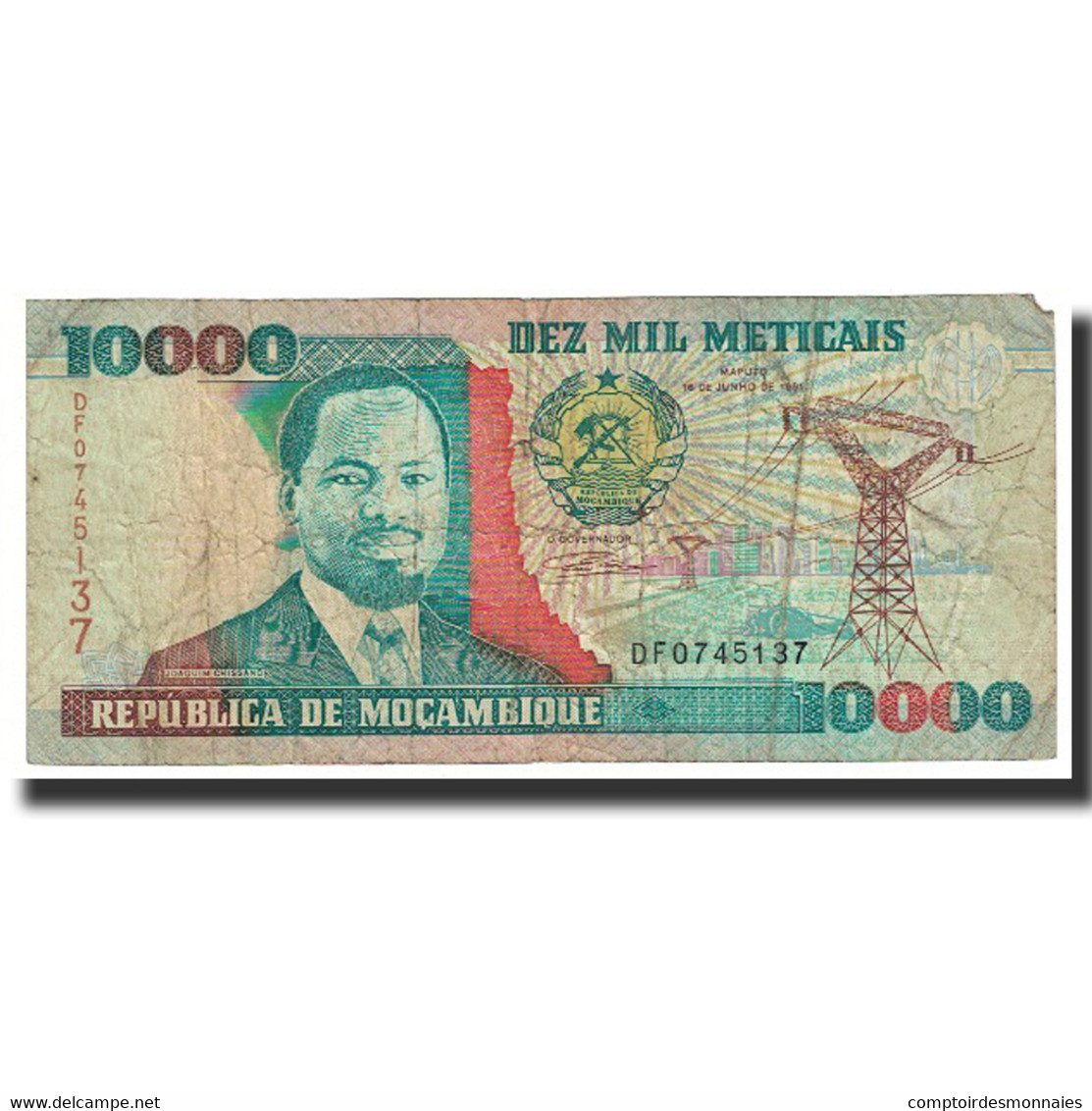 Billet, Mozambique, 10,000 Meticais, 1991, 1991-06-16, KM:137, TB - Mozambique