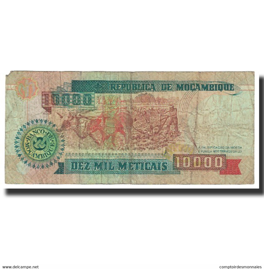 Billet, Mozambique, 10,000 Meticais, 1991, 1991-06-16, KM:137, TB - Mozambique