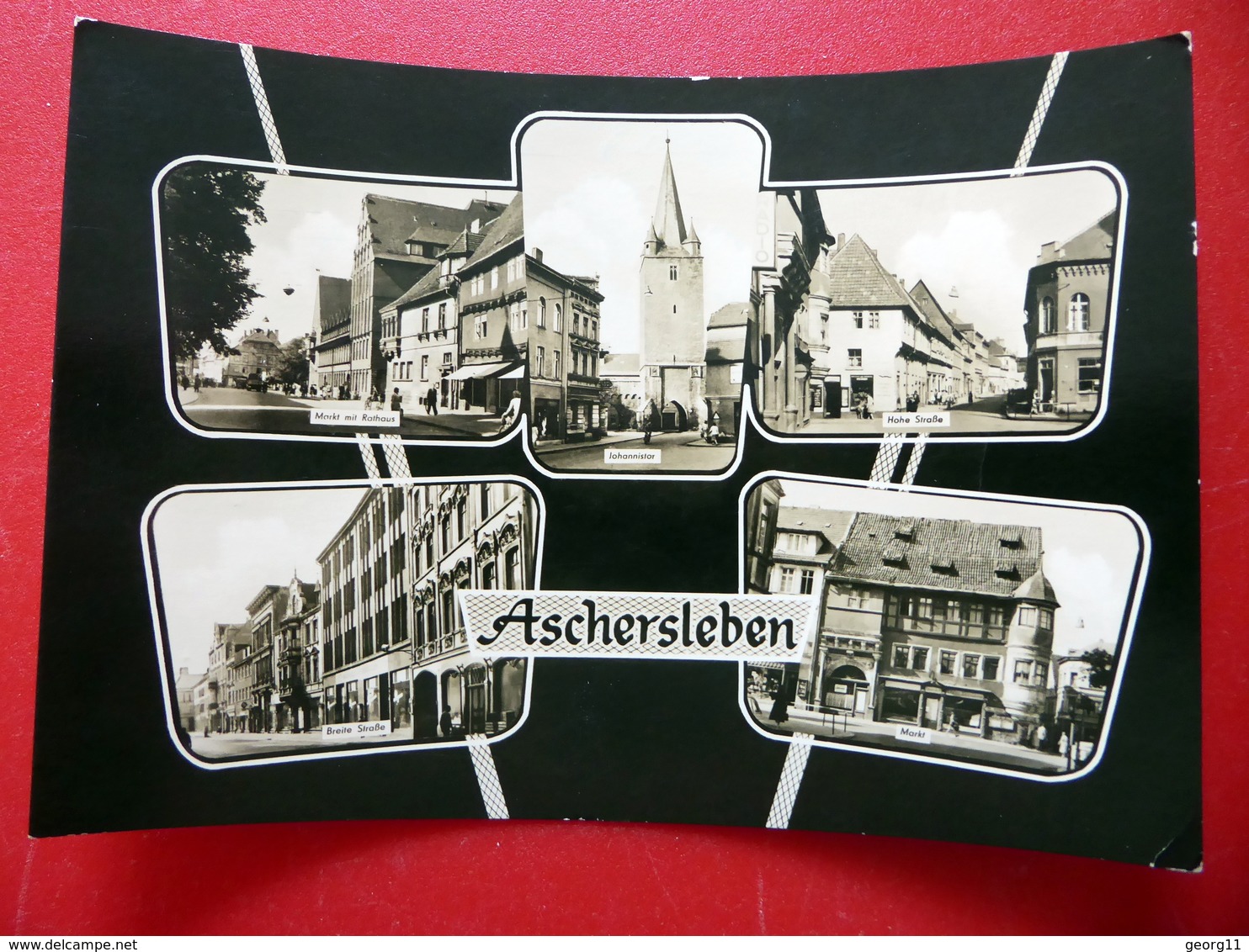 Aschersleben - Echtfoto - 1964 - Hohe Straße - Breite Straße - Sachsen-Anhalt - Aschersleben