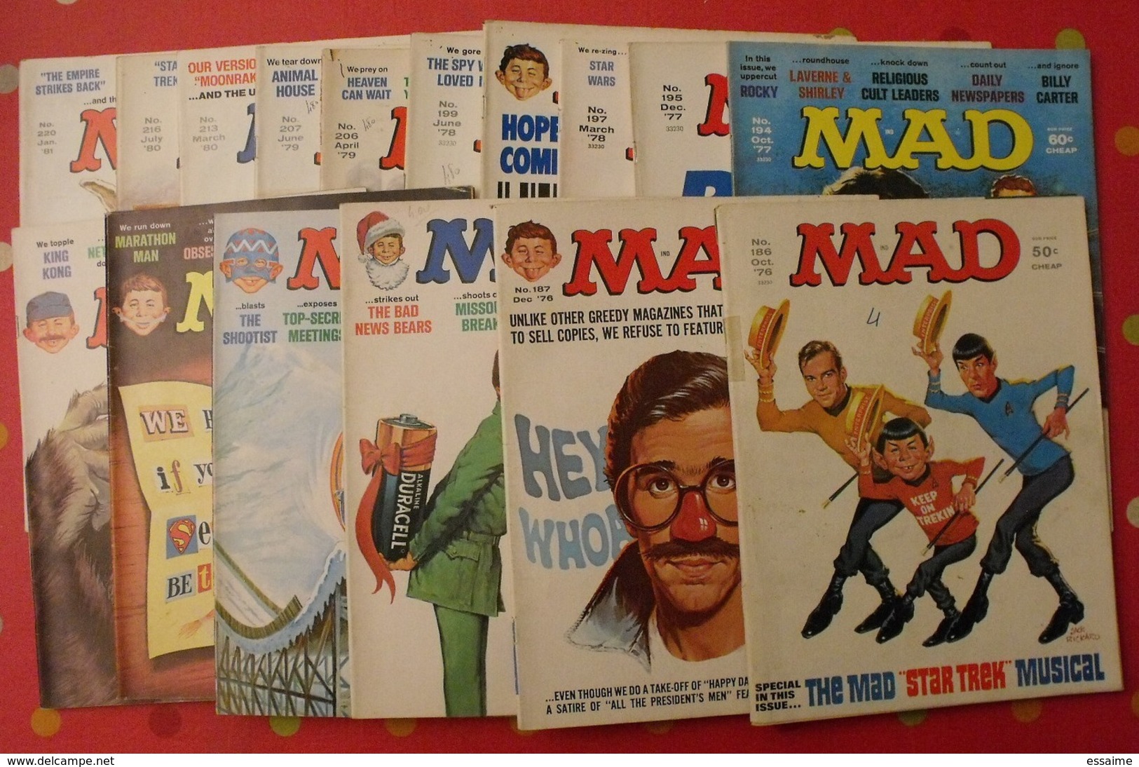 16 N° De MAD De 1976-1981. Jack Richard, Don Martin, David Berg, Jaffee. En Anglais - Collections