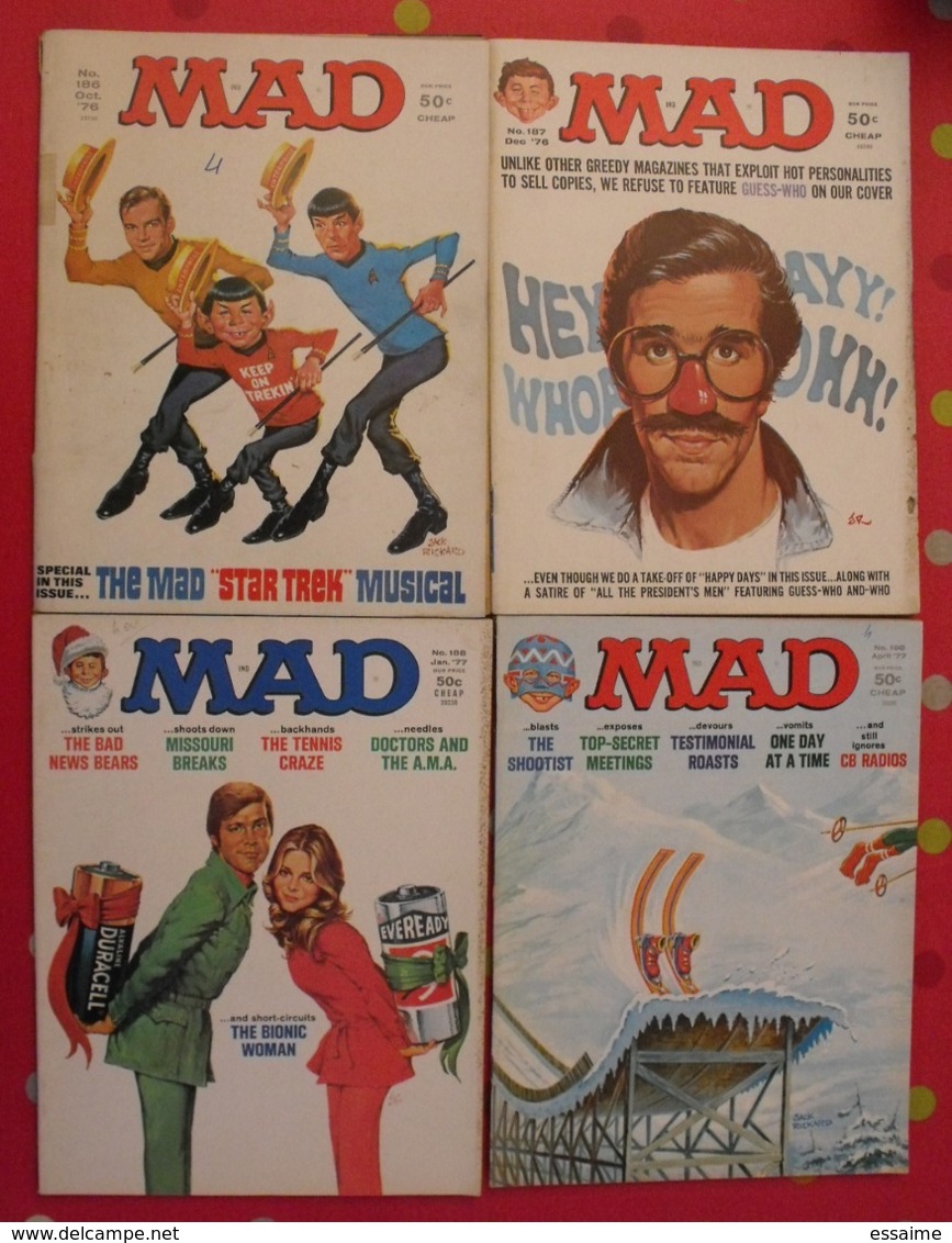 16 N° De MAD De 1976-1981. Jack Richard, Don Martin, David Berg, Jaffee. En Anglais - Collections