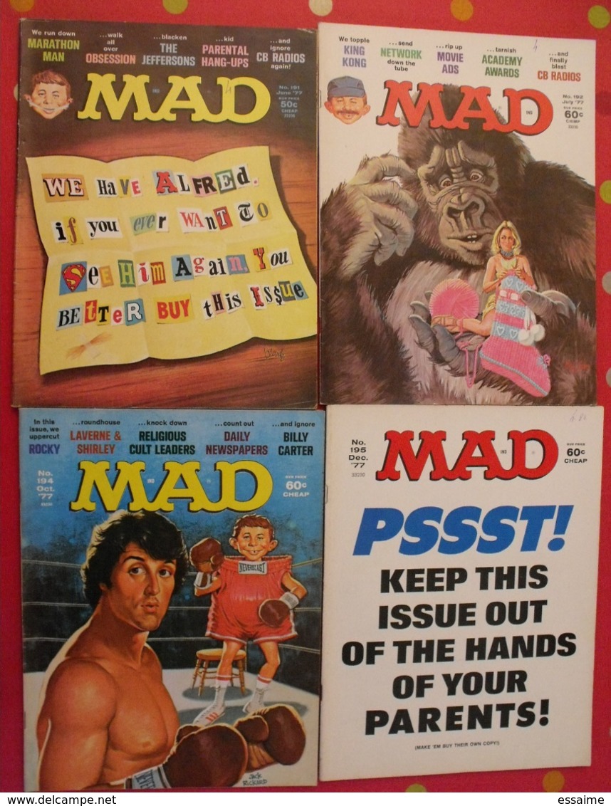 16 N° De MAD De 1976-1981. Jack Richard, Don Martin, David Berg, Jaffee. En Anglais - Sammlungen