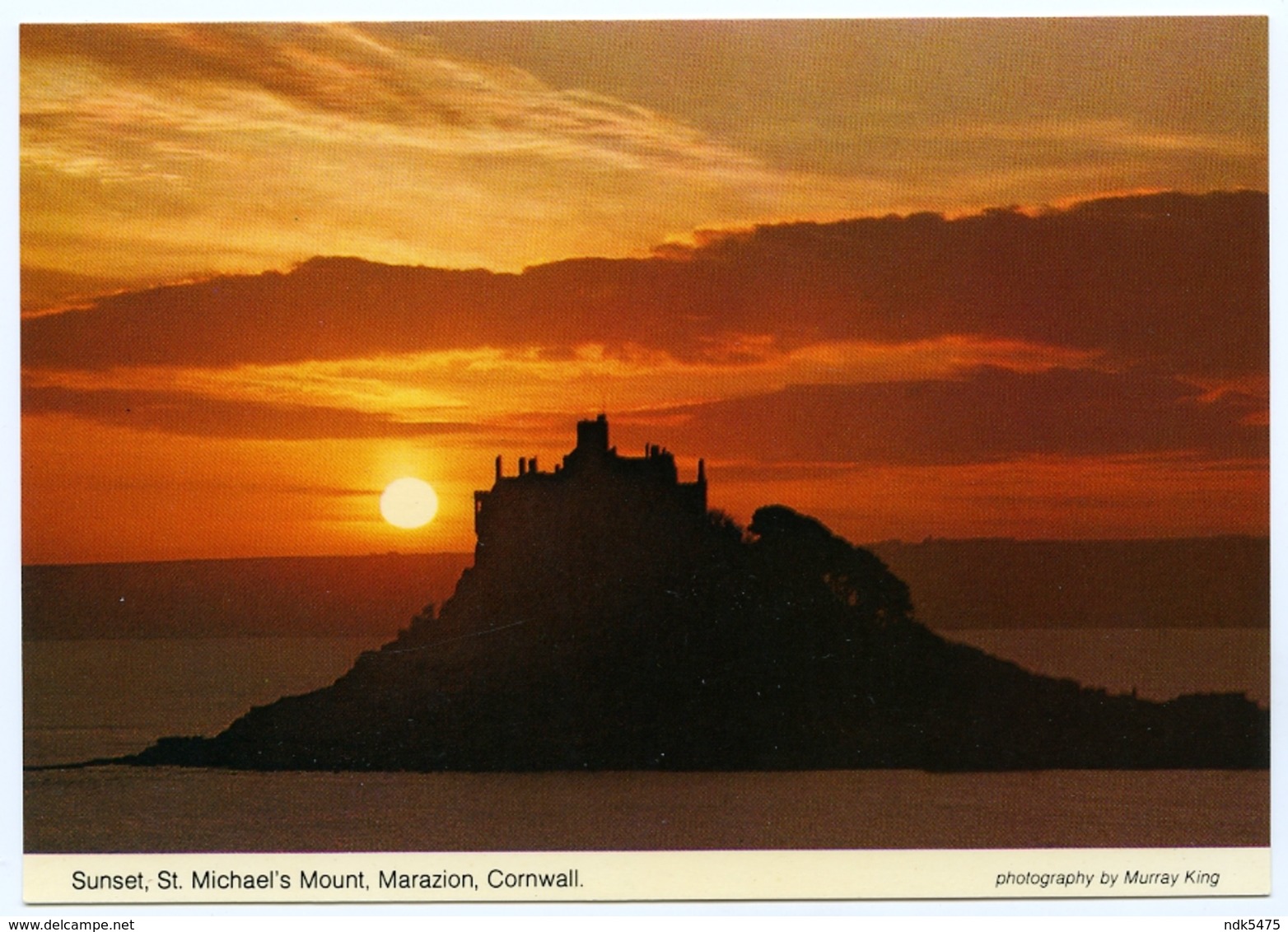 SUNSET, ST. MICHAEL'S MOUNT, MARAZION, CORNWALL (10 X 15cms Approx.) - St Michael's Mount