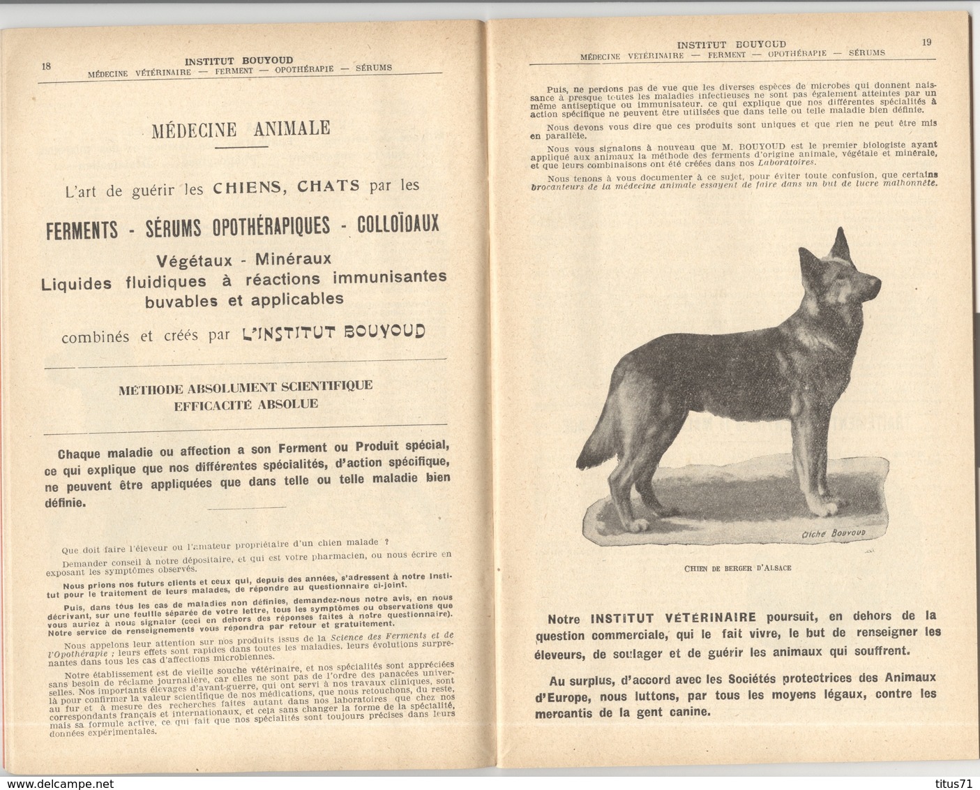 Revue Notre Ami Le Chien - Institut Bouyoud - Laboratoire Vétérinaire - St Etienne - Très Bon état - 1900 - 1949