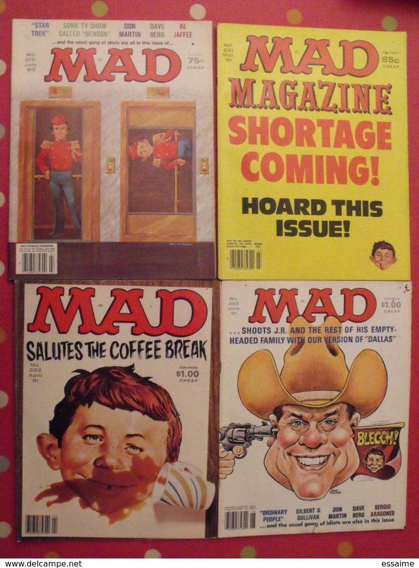 12 N° De MAD De 1980-1982. Jack Richard, Don Martin, David Berg, Jaffee. En Anglais - Verzamelingen