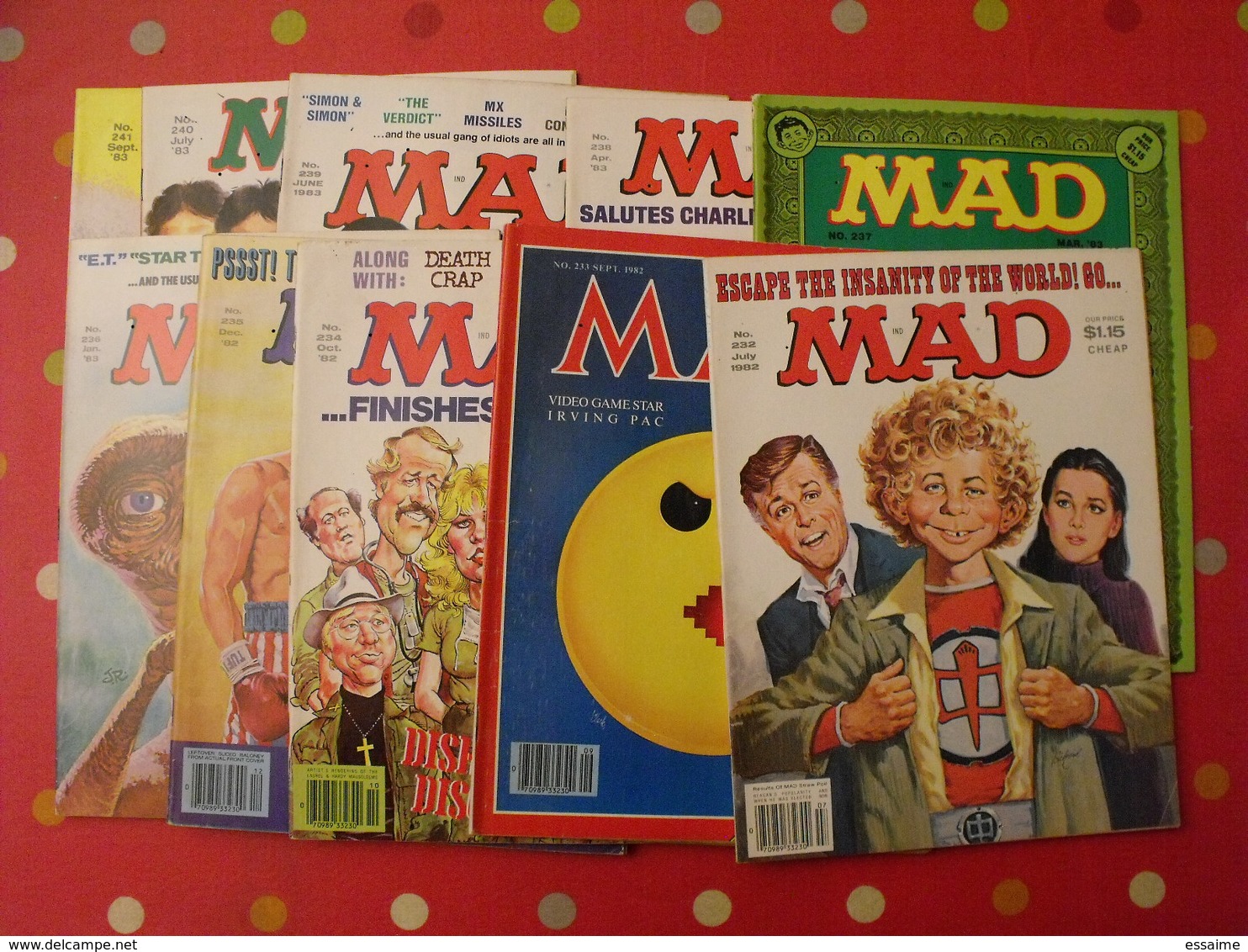 10 N° De MAD De 1982-1983. Jack Richard, Don Martin, David Berg, Jaffee. En Anglais - Collections