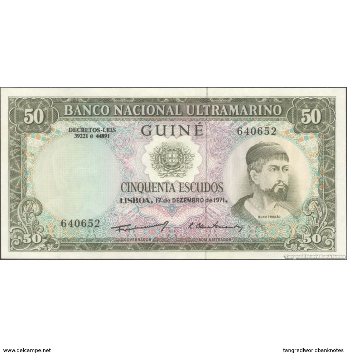 TWN - PORTUGUESE GUINEA 44a4 - 50 Escudos 17.12.1971 Signatures: Machado & Fernandes UNC - Altri – Africa