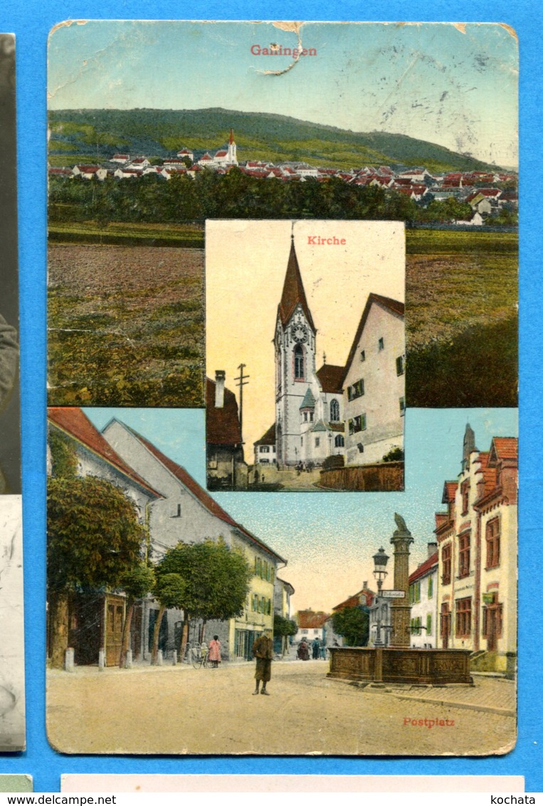 NY456, Gallingen, Galingen, Postplatz, Mauvais état !!! 651, Circulée 1913 - Andere & Zonder Classificatie