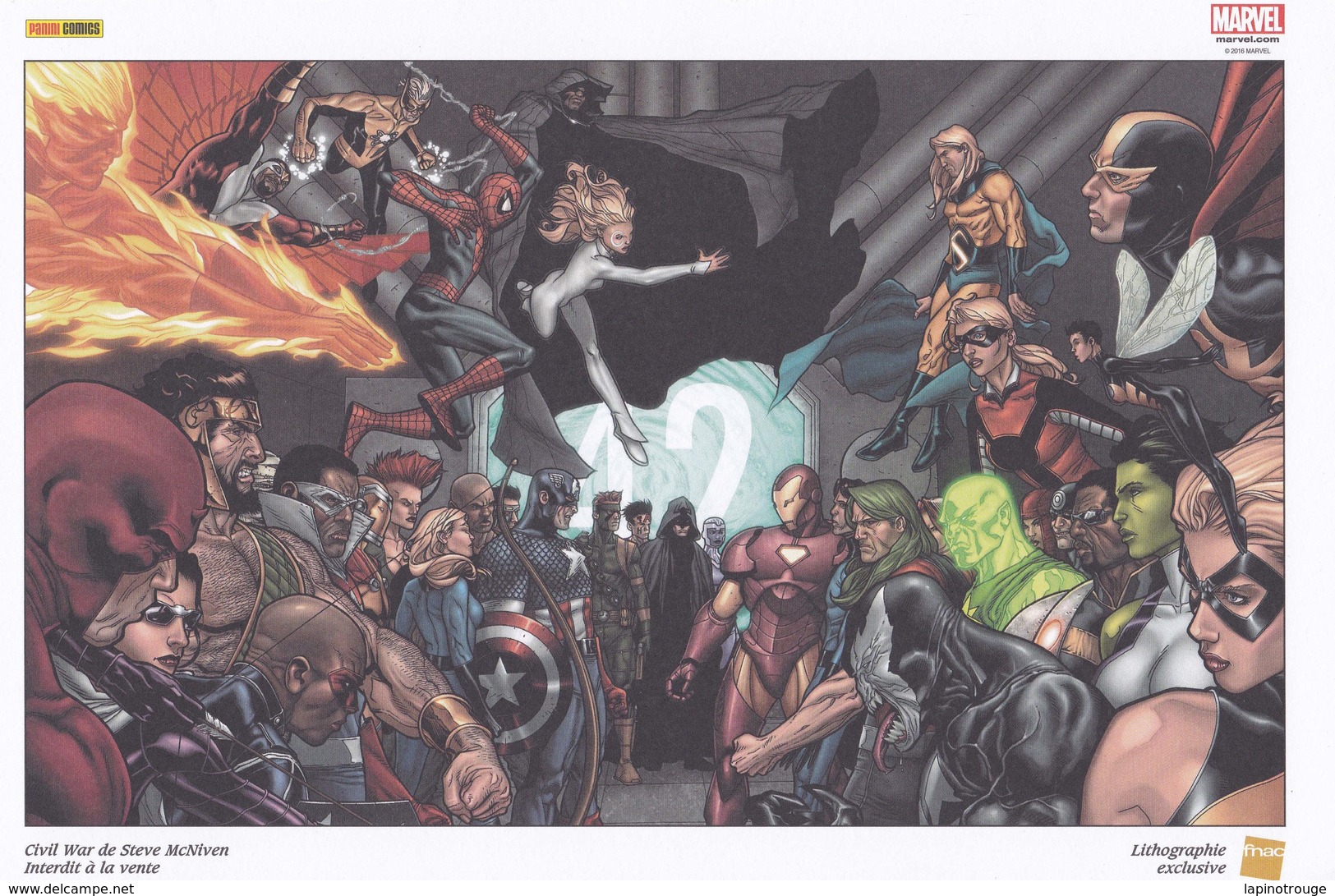 Ex-libris McNIVEN Steve Civil War Marvel Panini Comics 2007 (Spiderman Captain America.. - Illustrateurs M - O