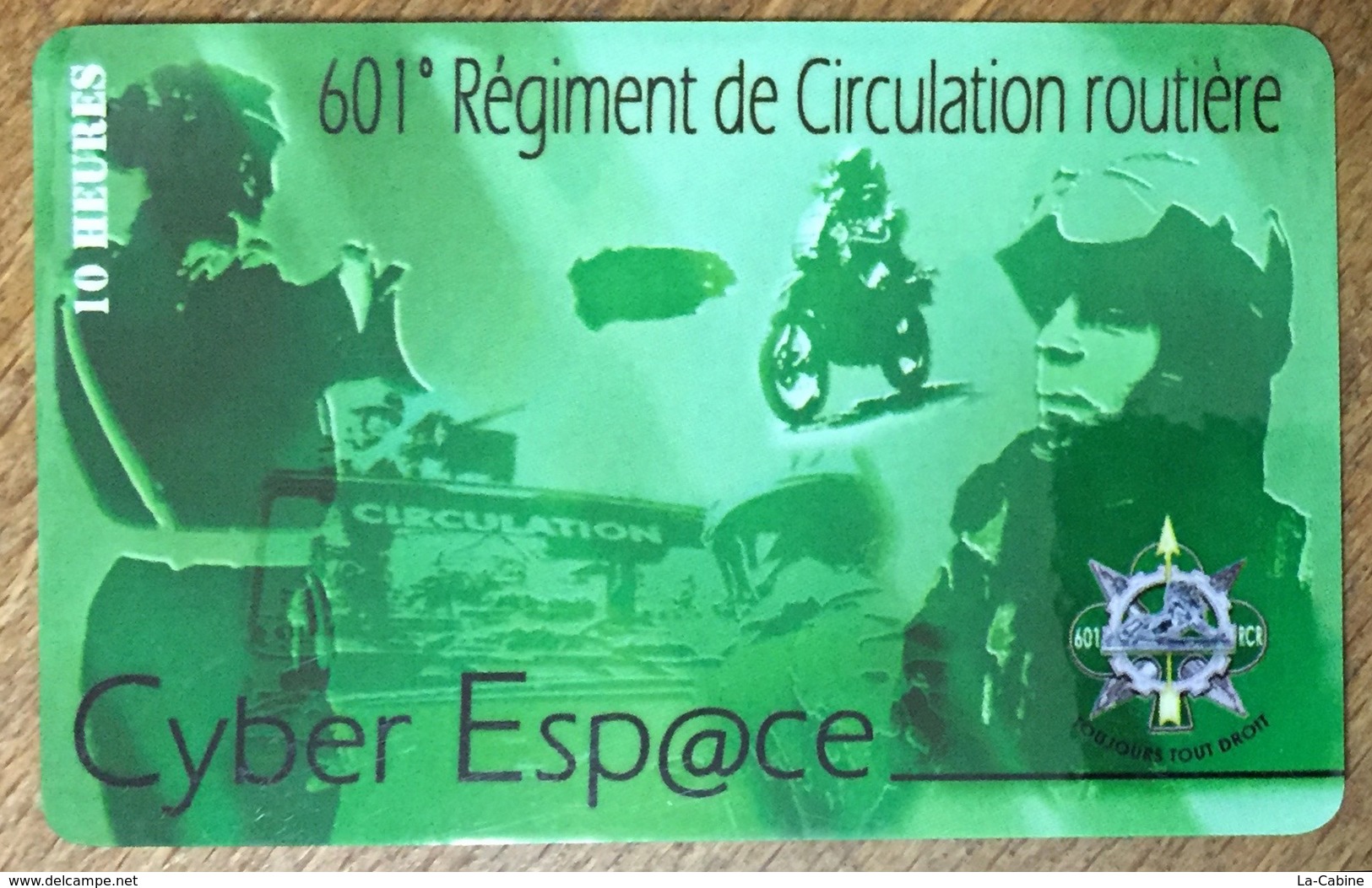 601 RÉGIMENT DE CIRCULATION ROUTIÈRE MOTO ARMÉE CARTE PASSMAN 30H WIFI INTERNET POUR COLLECTION TÉLÉCARTE PHONECARD - Armée