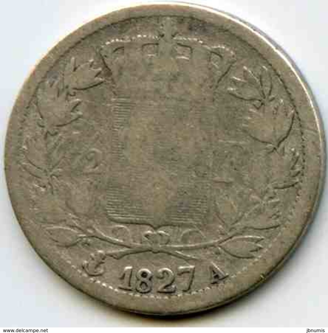France 1/2 Franc 1827 A Argent GAD 402 KM 723.1 - 1/2 Franc
