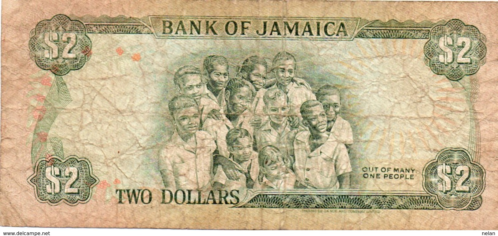 JAMAICA 2 DOLLARs 1990  P-69  CIRC. - Jamaica