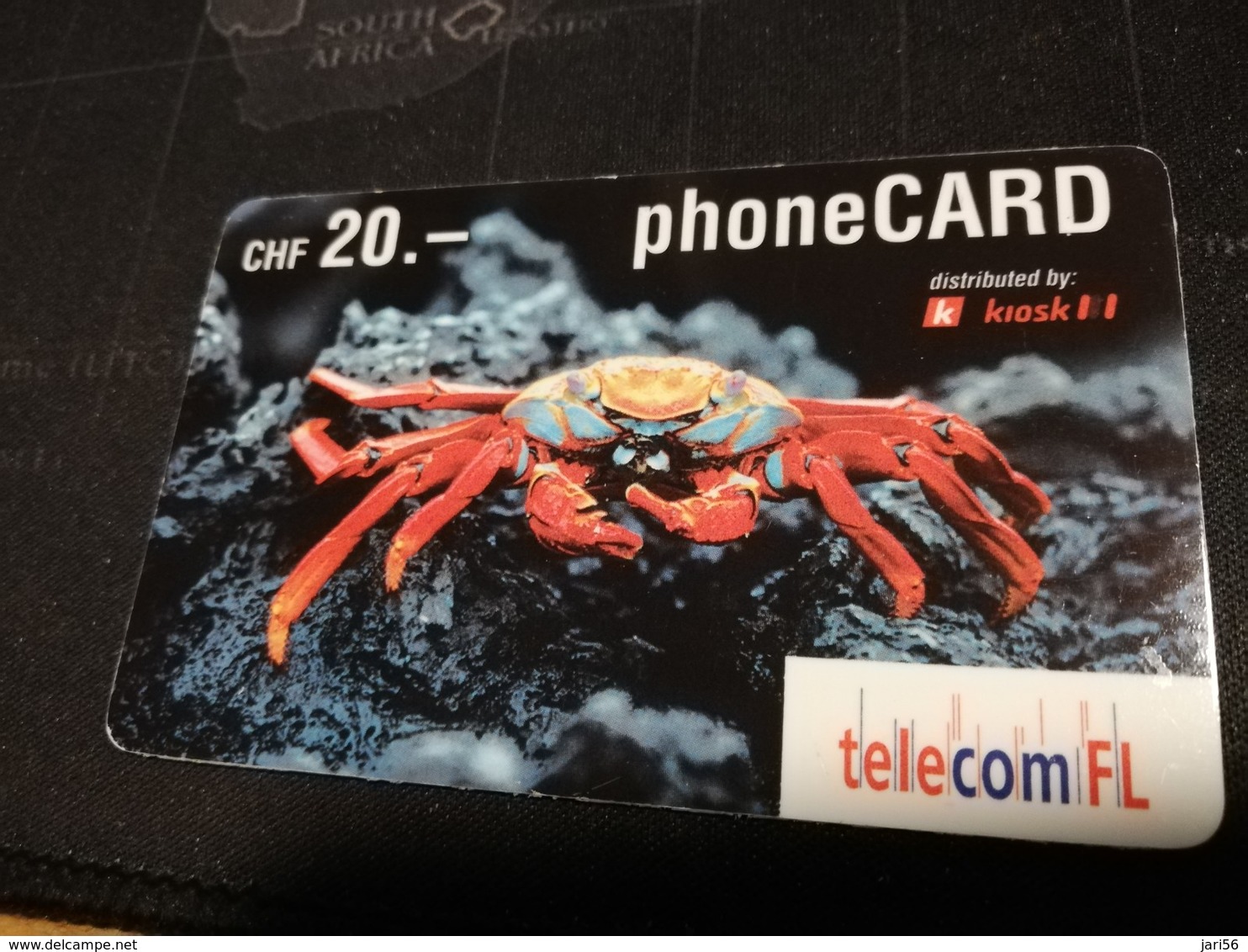 LIECHTENSTEIN ANIMALS CHF 20,- FINE USED PREPAID- CRAB     ** 645** - Liechtenstein