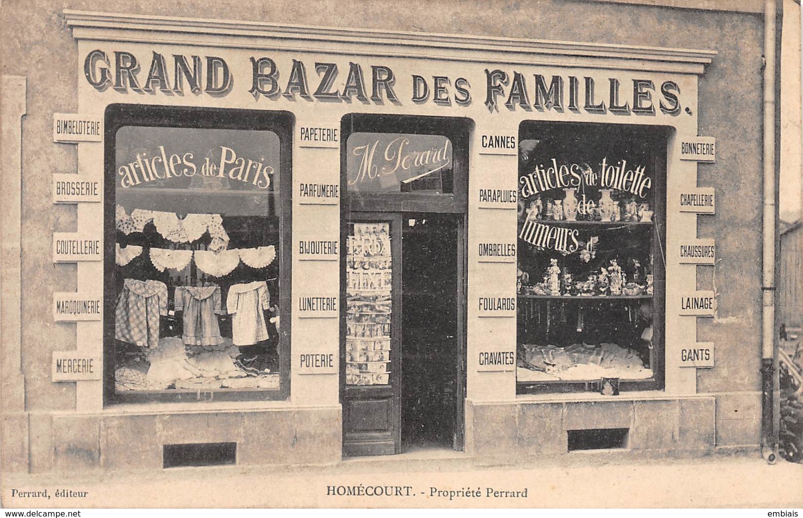 54 HOMECOURT -Propriété PERRARD- Grand Bazar Des Familles. - Homecourt