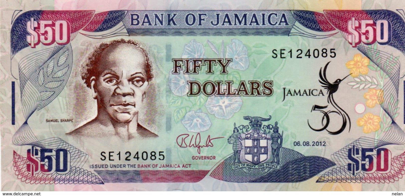 JAMAICA 50 DOLLARS 2012  P-89  UNC - Jamaica