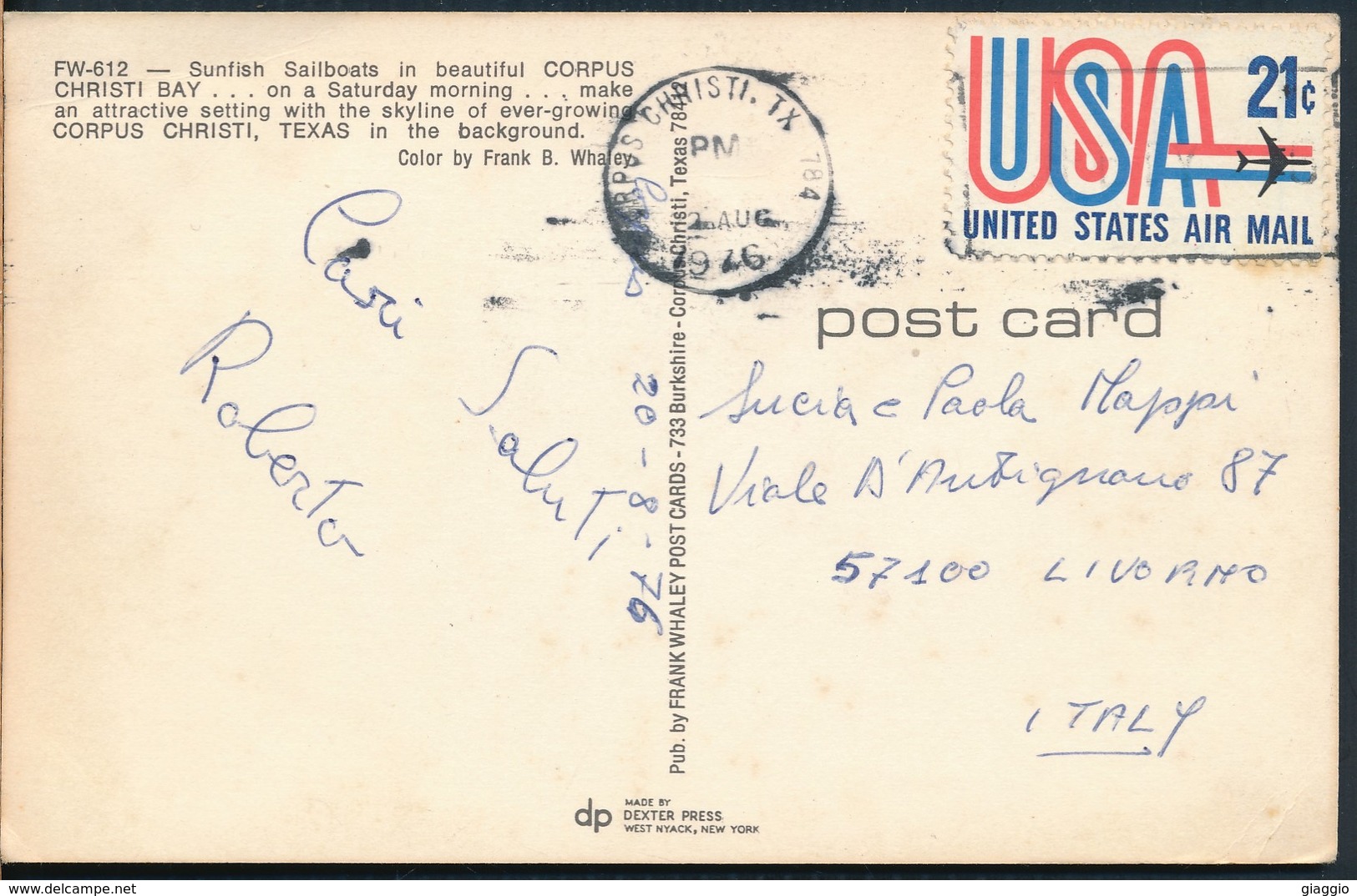 °°° 19585 - USA - TX - GREETINGS FROM CORPUS CHRISTI - 1976 With Stamps °°° - Corpus Christi