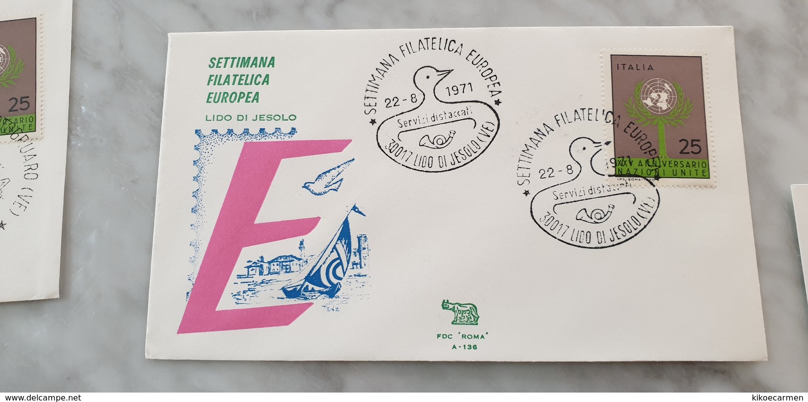 1971 Lido Di Jesolo Venezia  Raduno Filatelico Esposizione Filatelica E Numismatica Mostra Expo Annullo - Mechanical Postmarks (Advertisement)